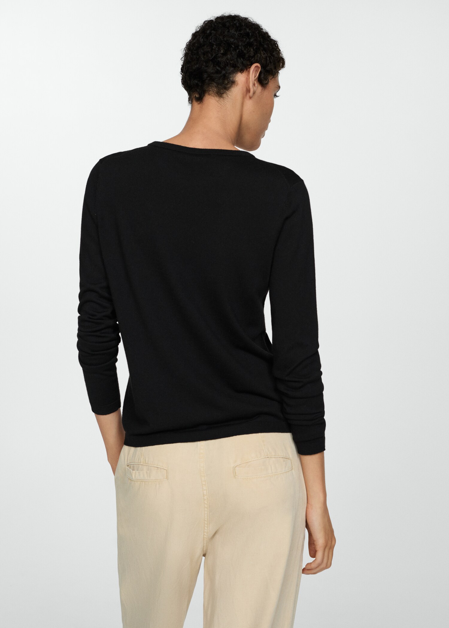 Jersey punto fino cuello redondo - Reverso del artículo