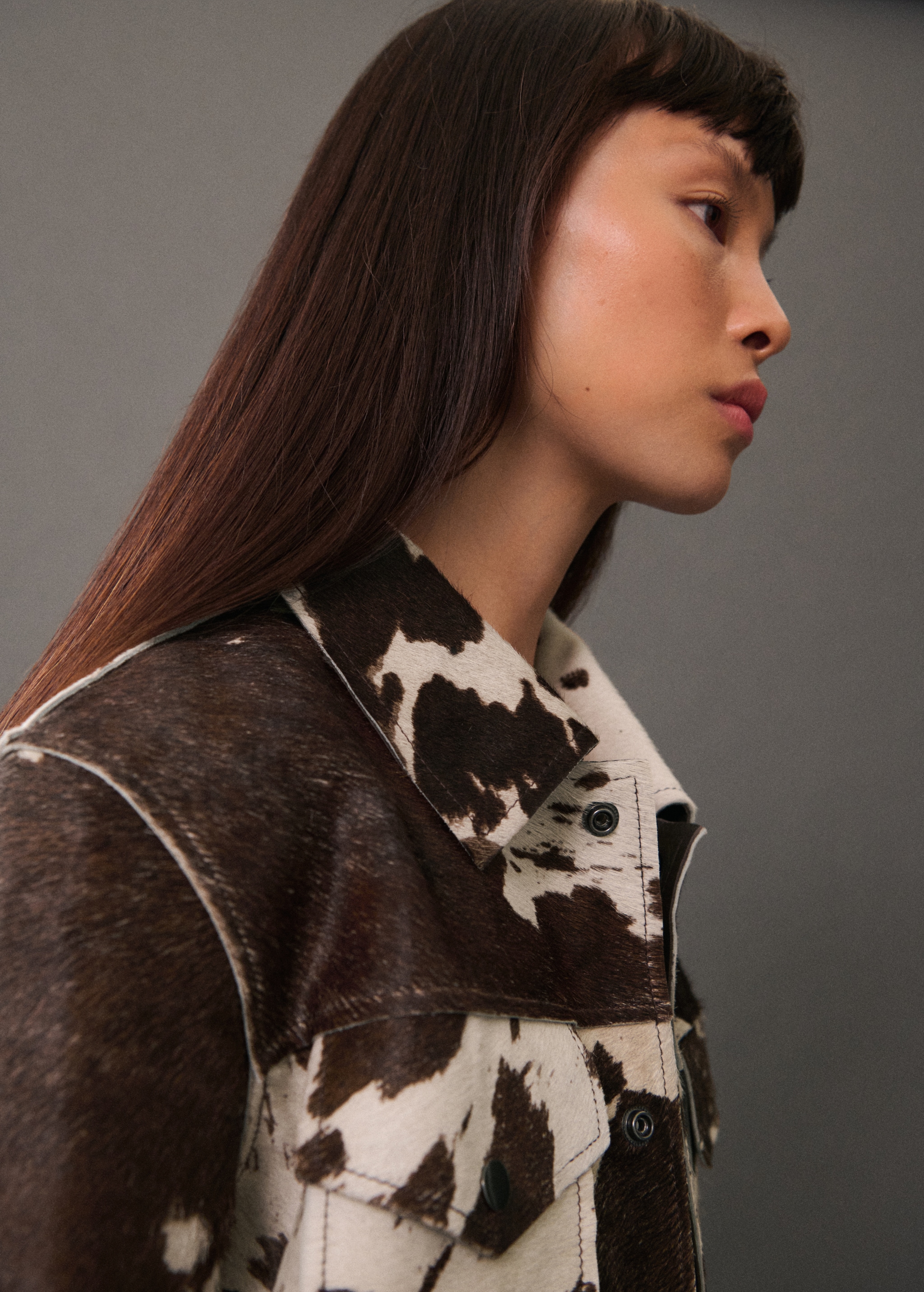 100% leather fur jacket - Woman | MANGO USA