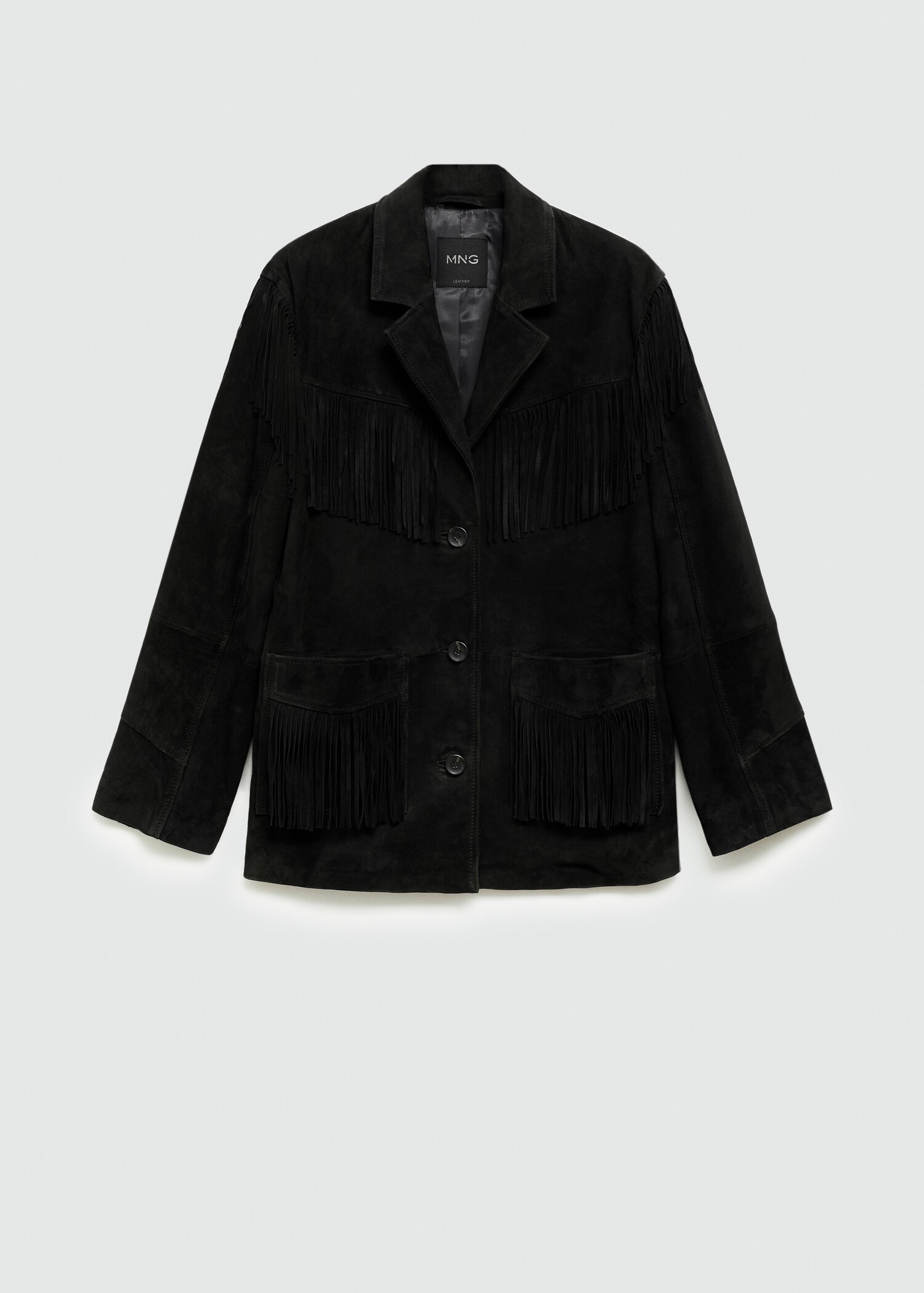 Veste 100 % cuir franges - Article sans modèle