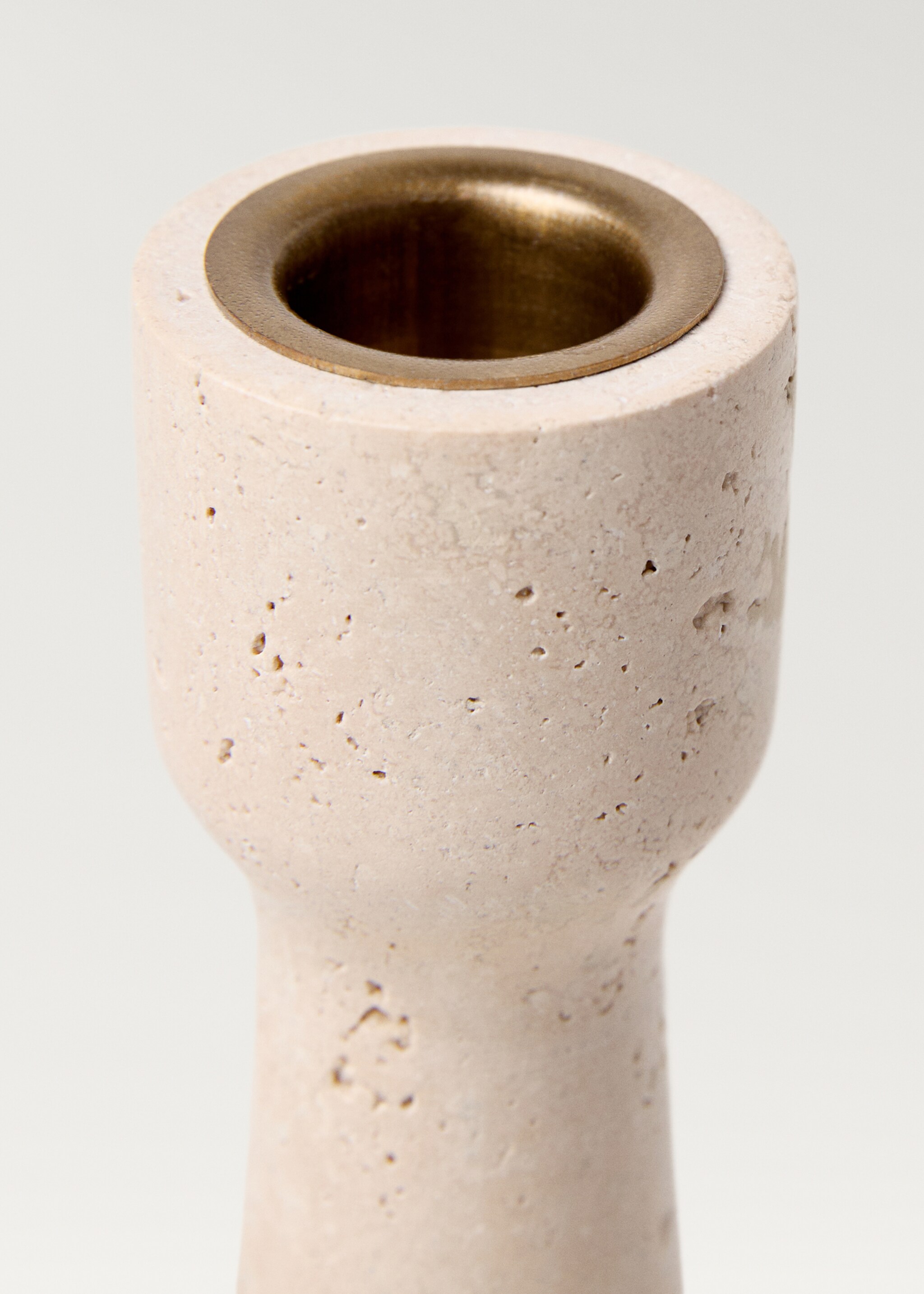 Large travertine candlestick - Details of the article 2
