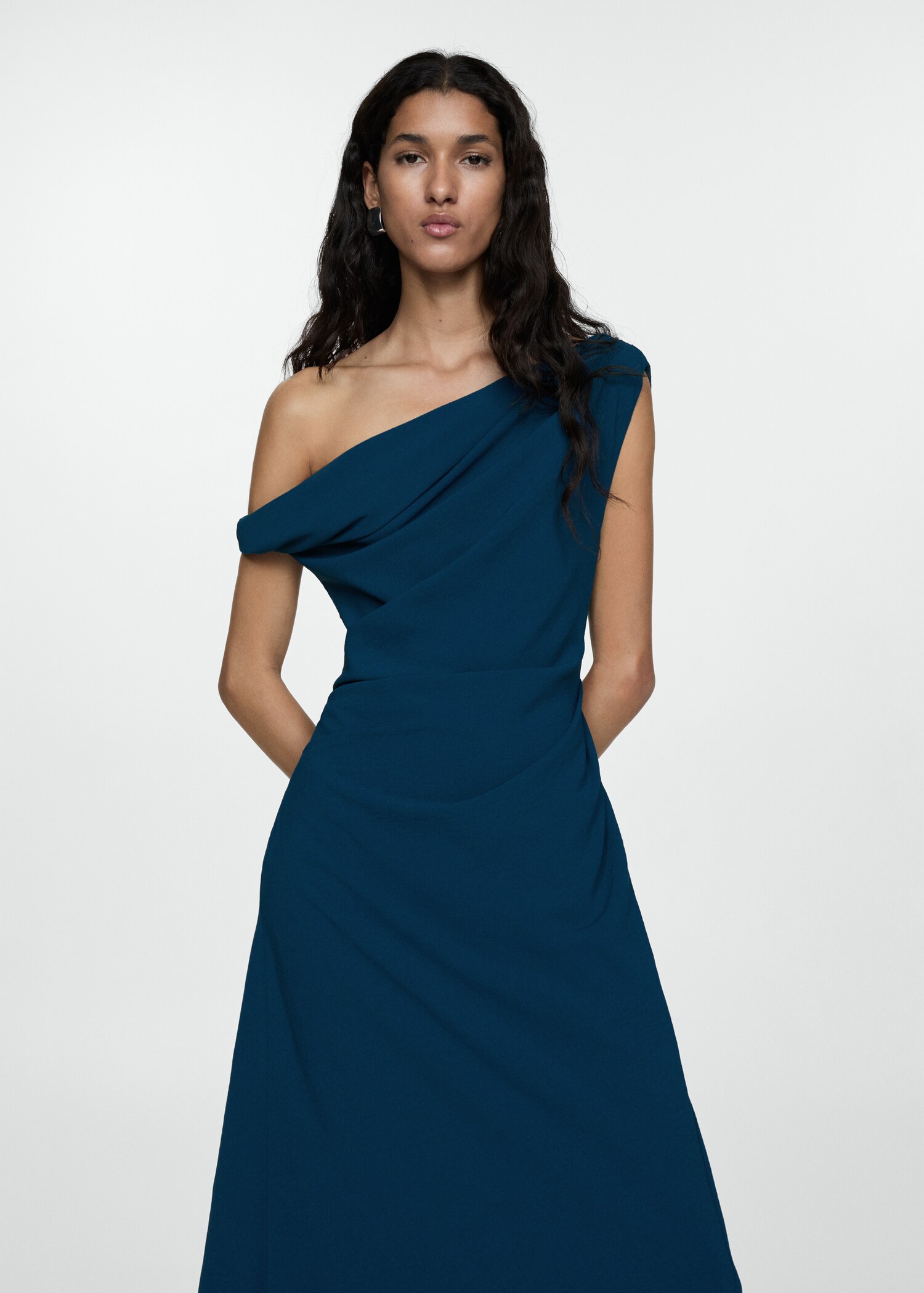 Asymmetrical pleated dress - Medium plane