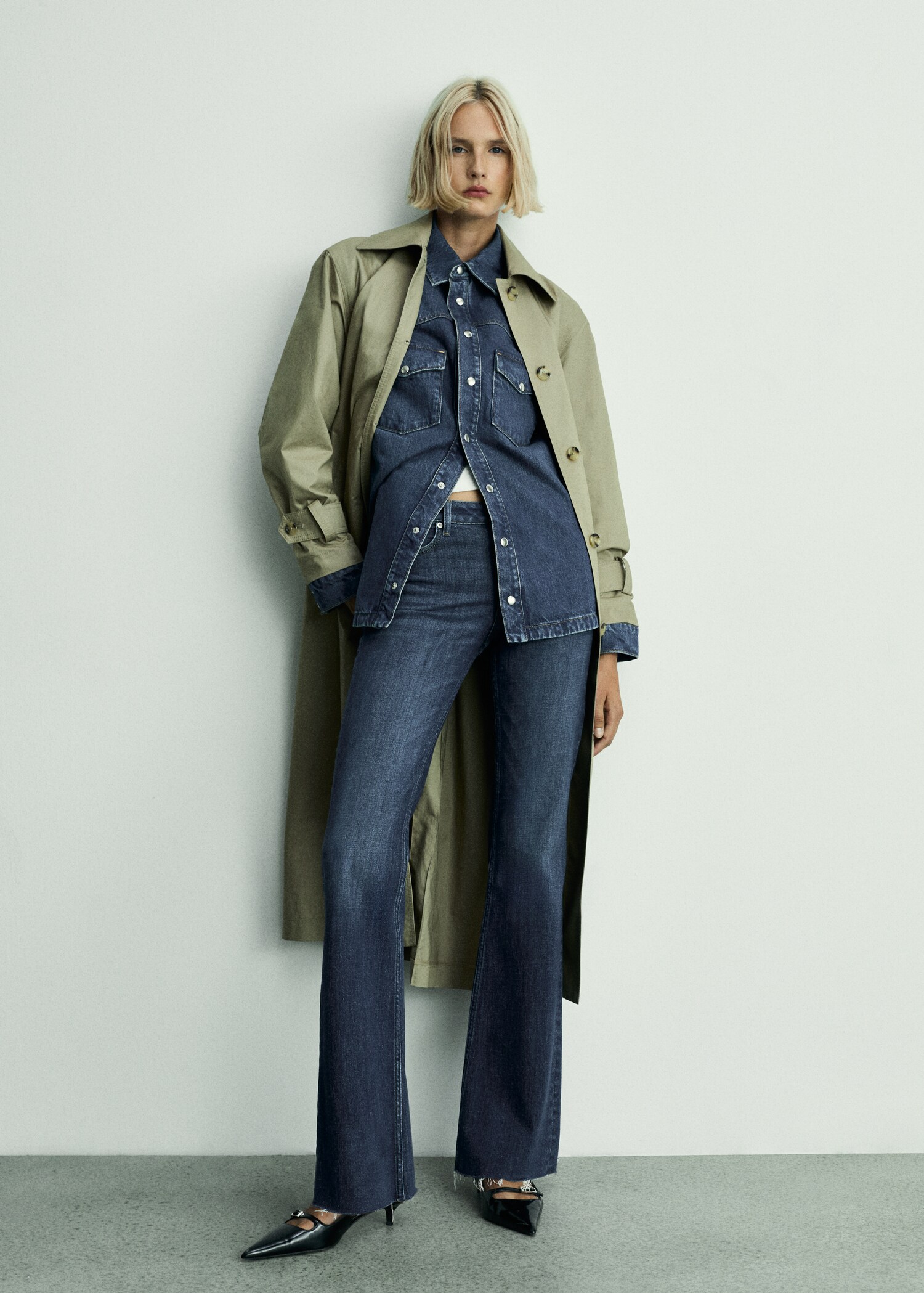 Oversized denim overshirt - Details of the article 6