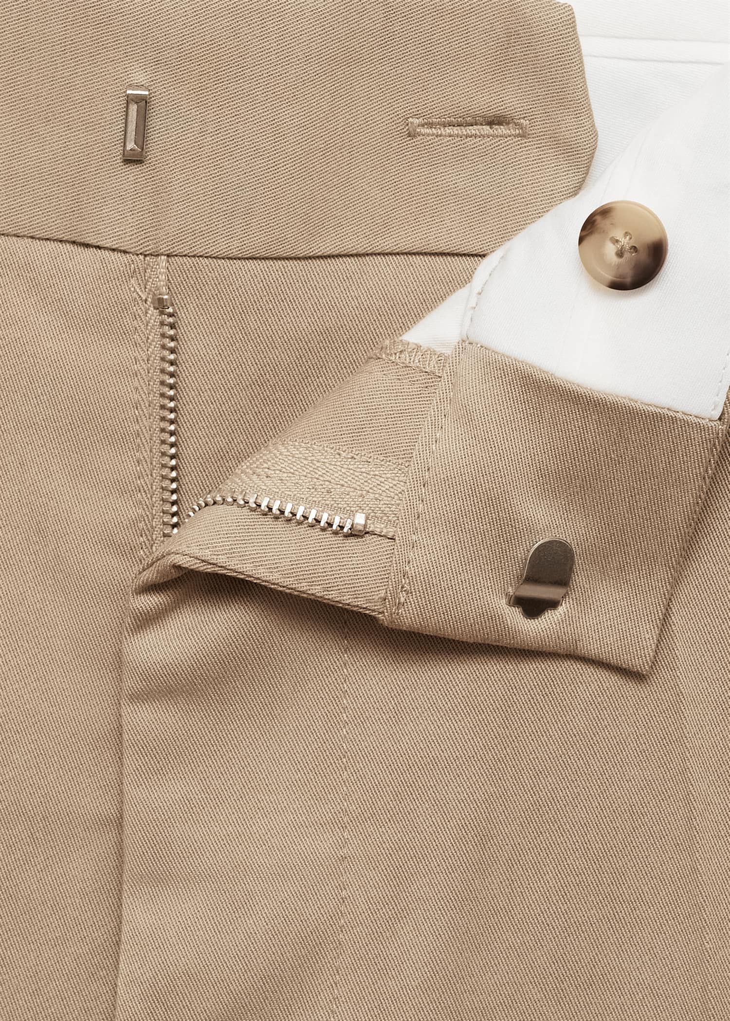 Regular-fit tencel cotton trousers - Details of the article 0