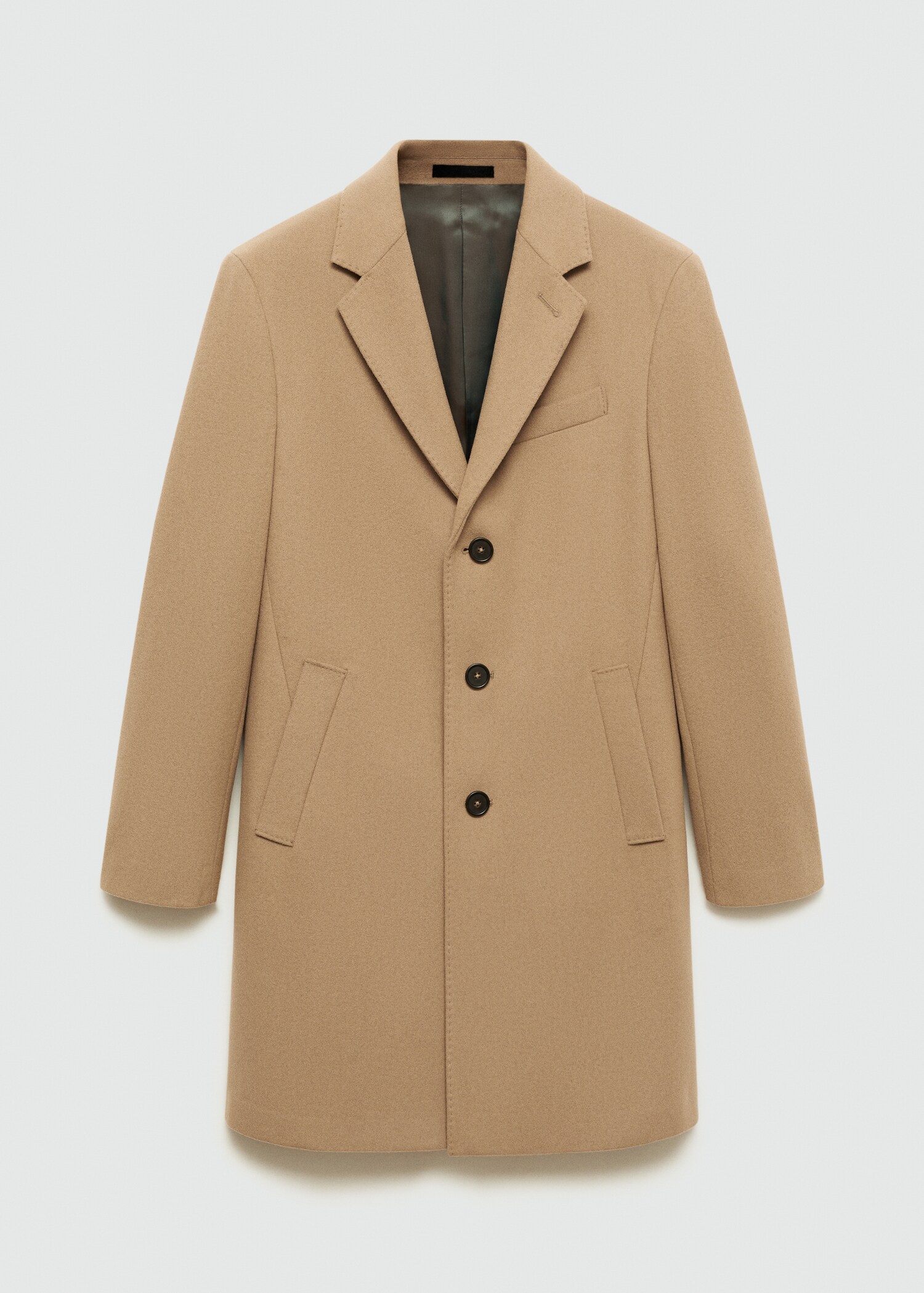 Long recycled wool coat - Article without model