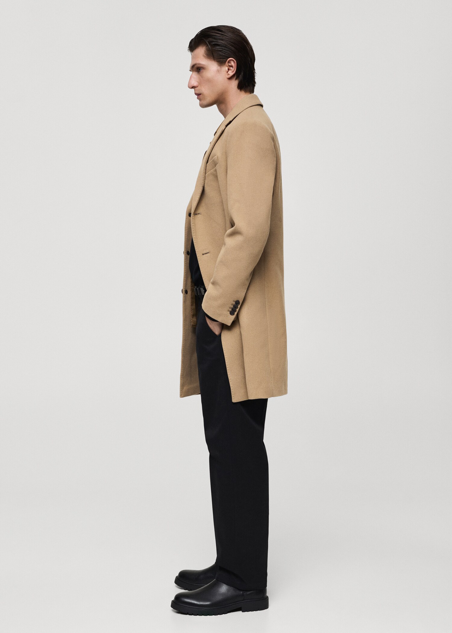 Long recycled wool coat - Details of the article 2