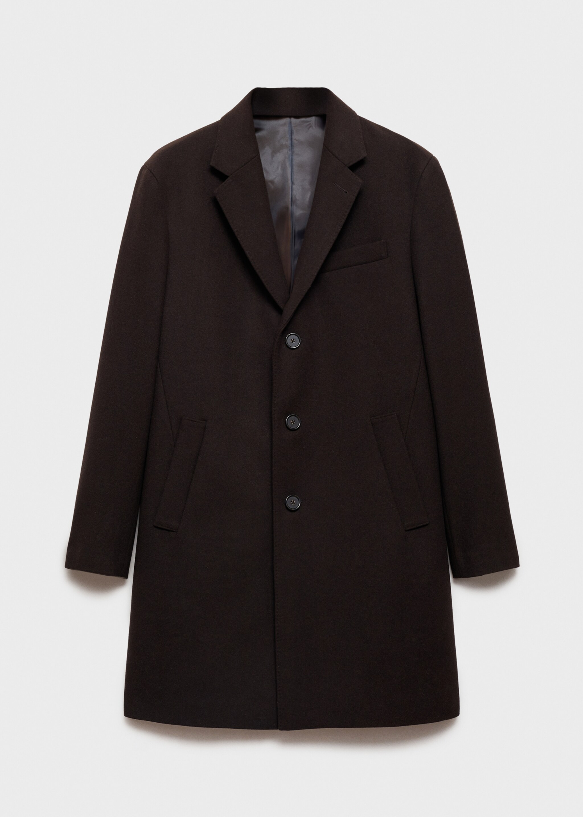 Long recycled wool coat - Article without model