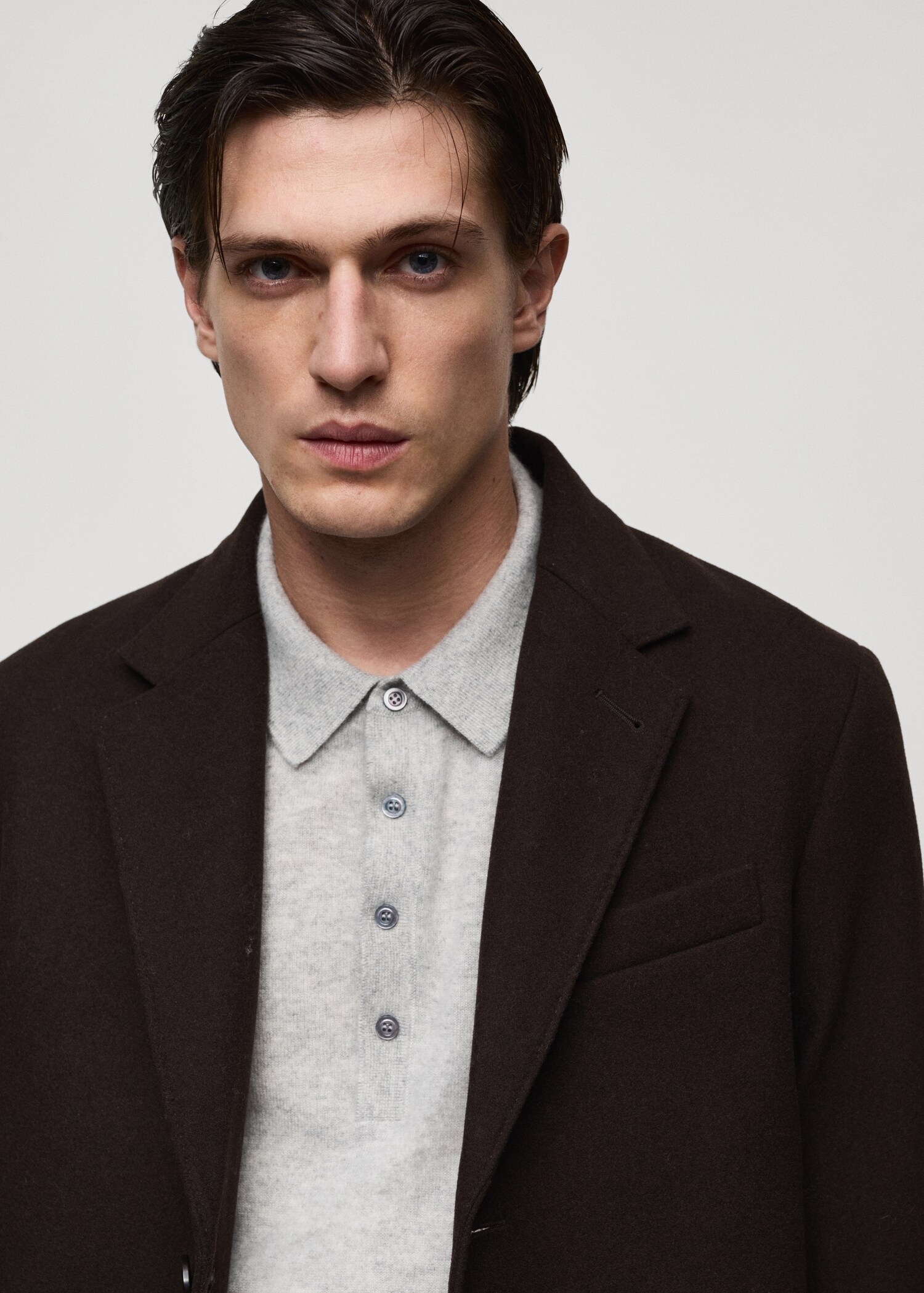 Long recycled wool coat - Details of the article 1