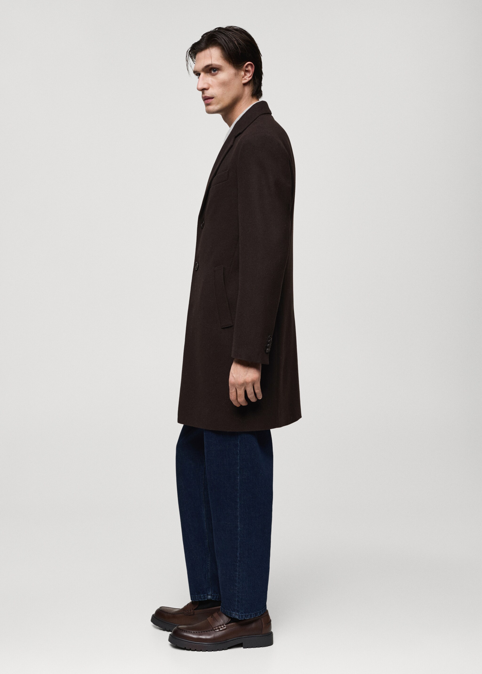 Long recycled wool coat - Details of the article 2