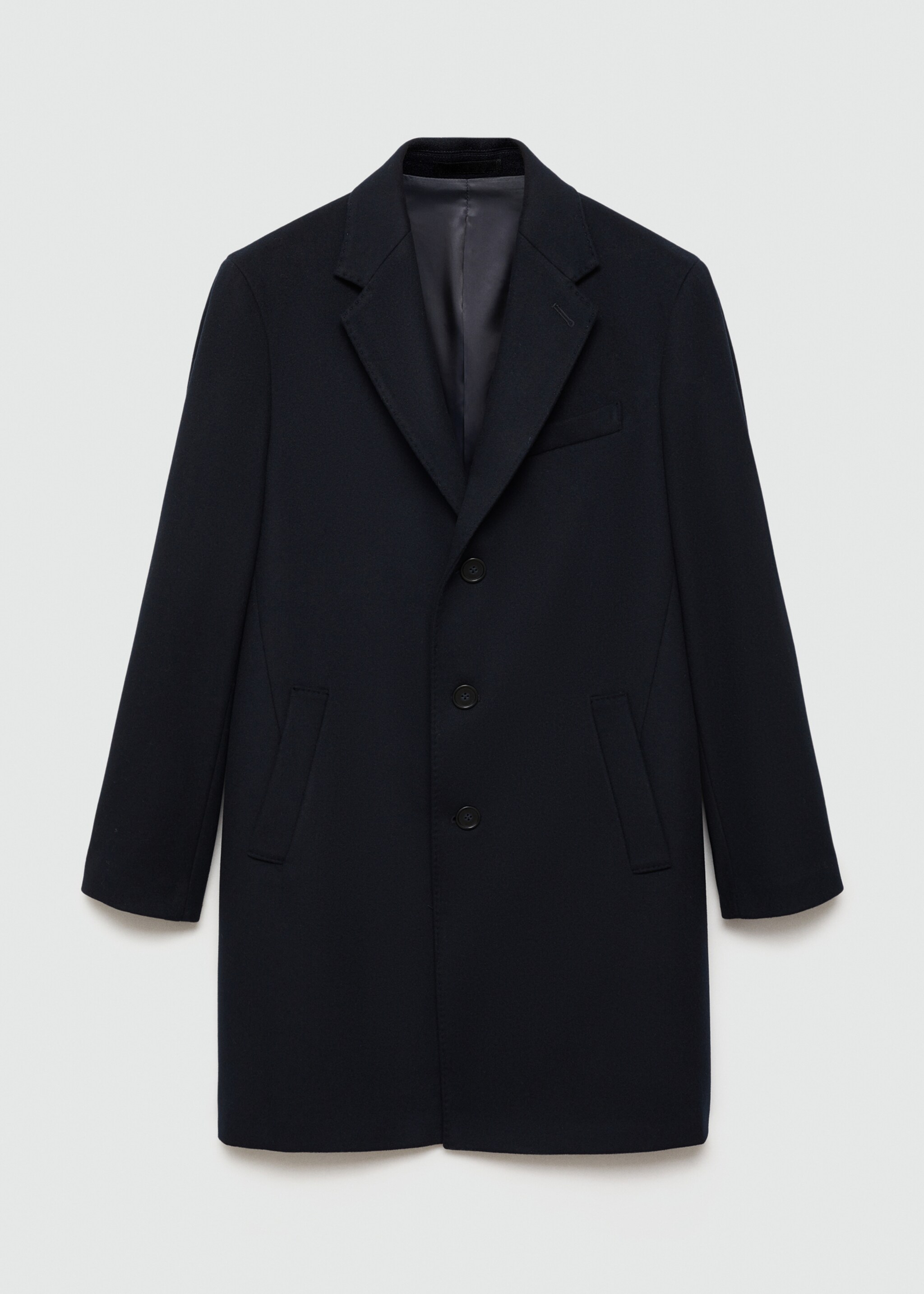 Long recycled wool coat - Article without model