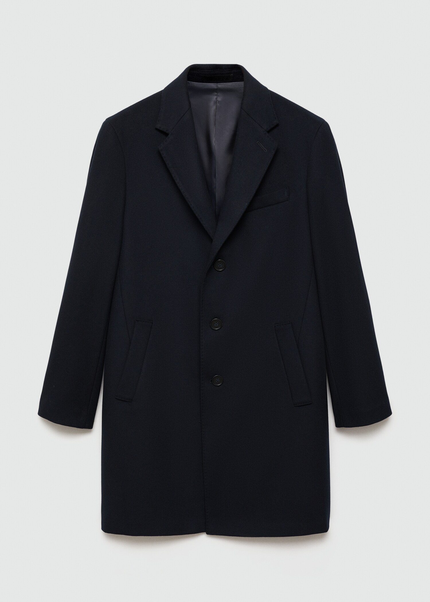 Long recycled wool coat - Article without model