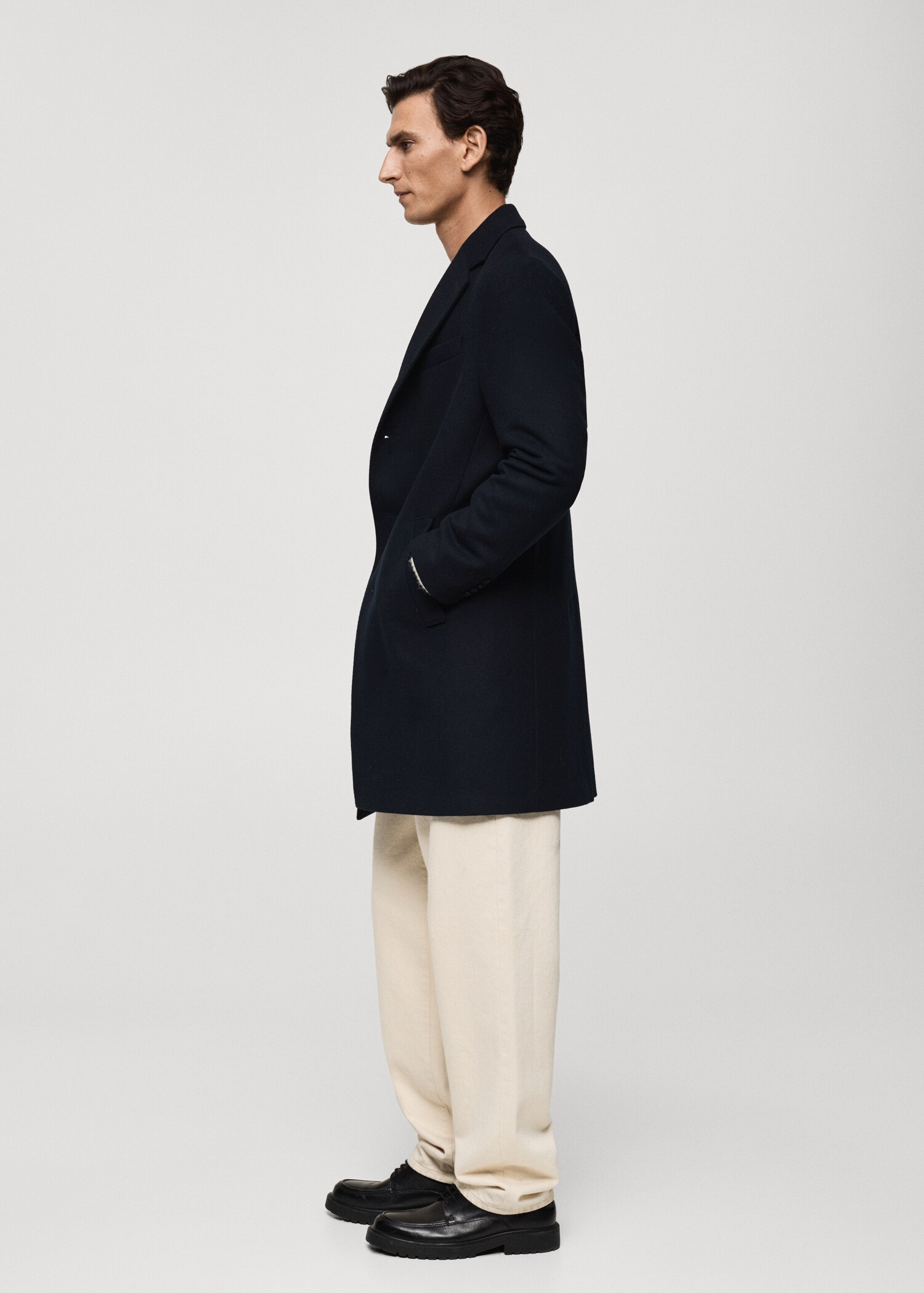 Long recycled wool coat - Details of the article 2