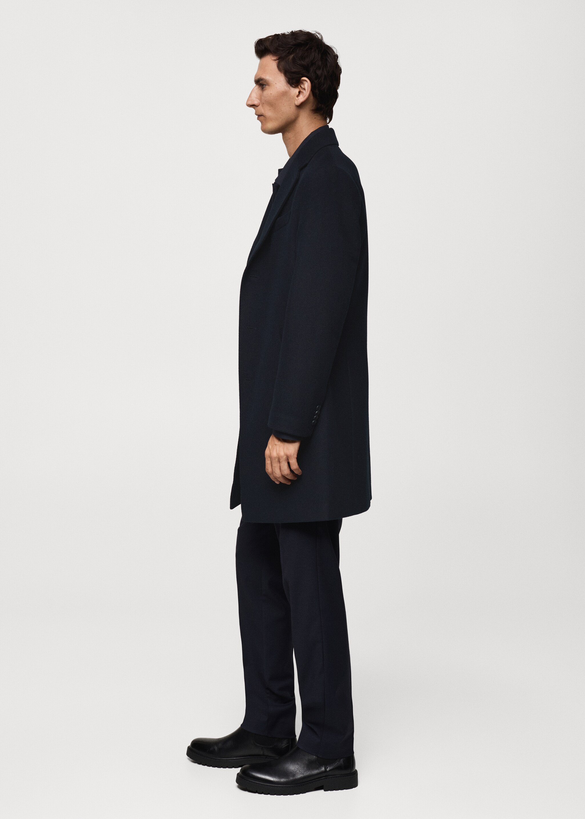 Long recycled wool coat - Details of the article 6