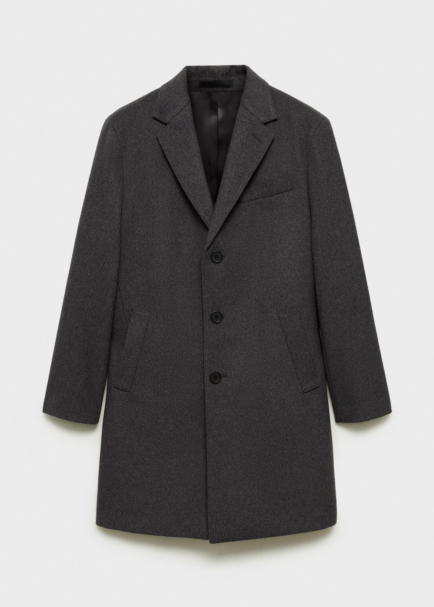 Long recycled wool coat - Article without model