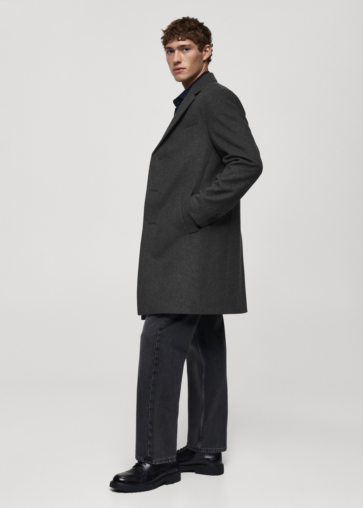 Long recycled wool coat - Details of the article 2
