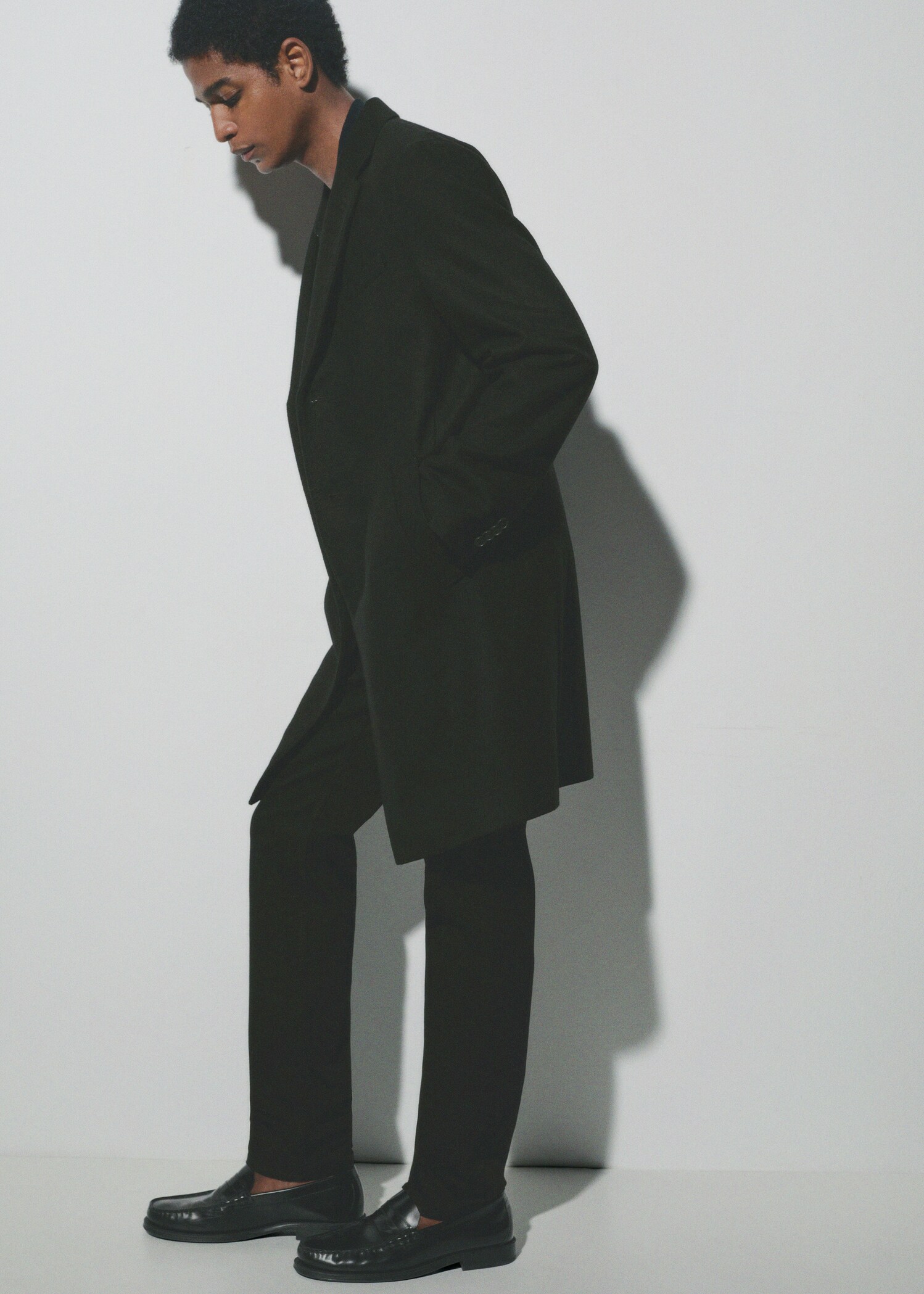 Long recycled wool coat - Details of the article 3