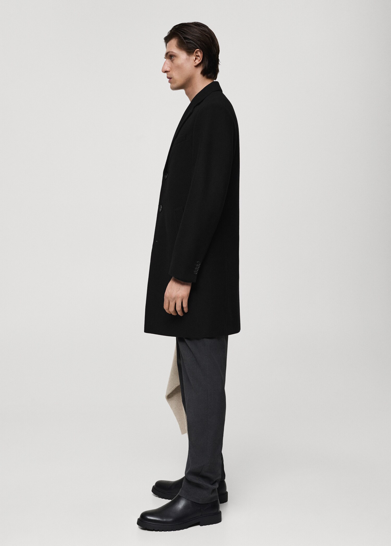 Long recycled wool coat - Details of the article 4