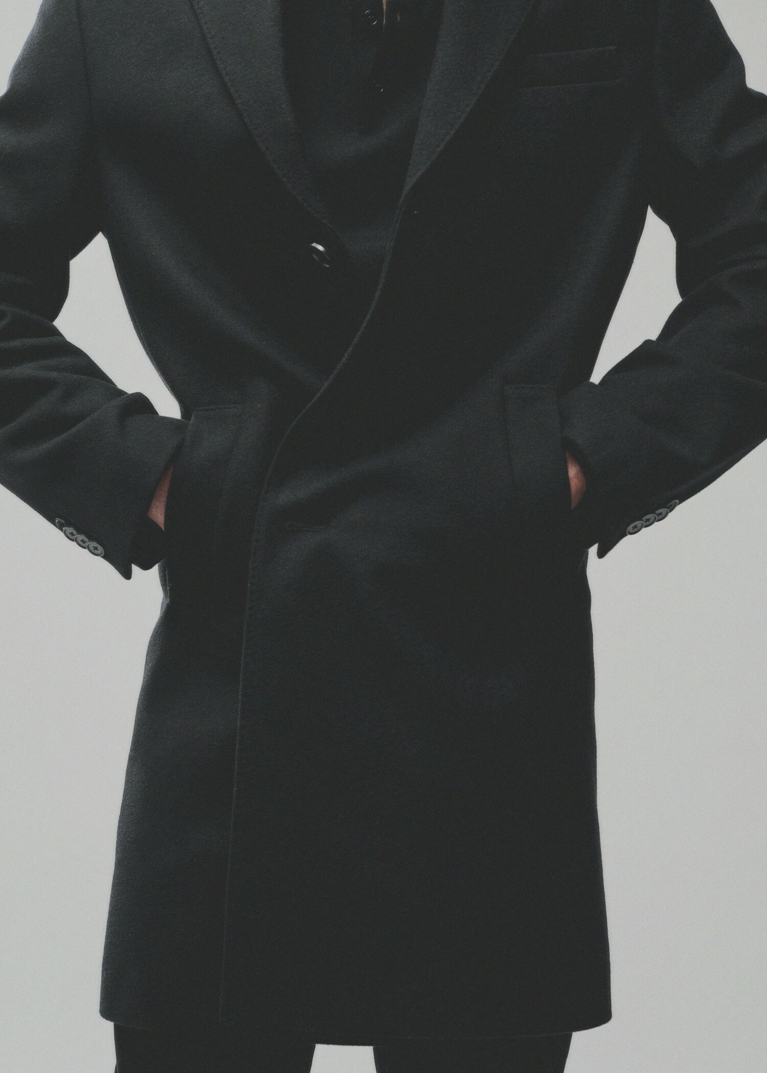 Long recycled wool coat - Details of the article 5