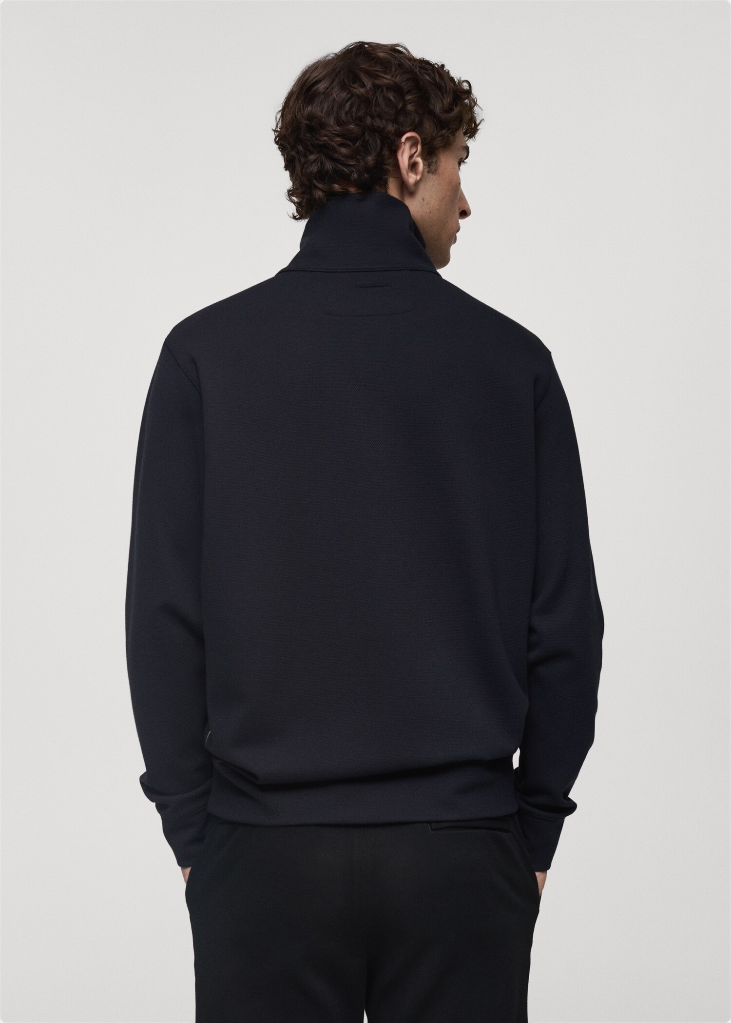 Sudadera cremallera tecnología antiolor - Reverso del artículo