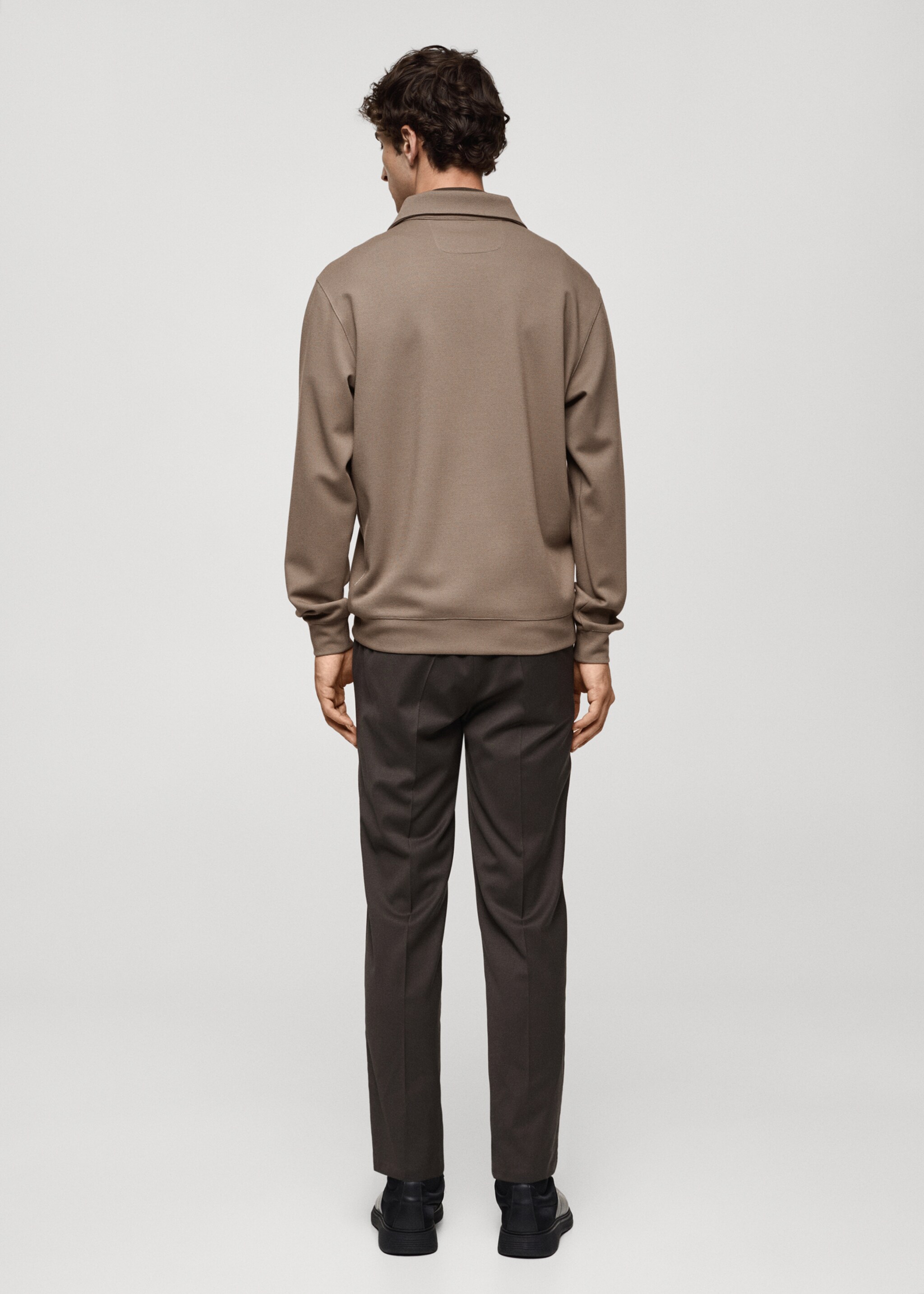 Sudadera cremallera tecnología antiolor - Reverso del artículo