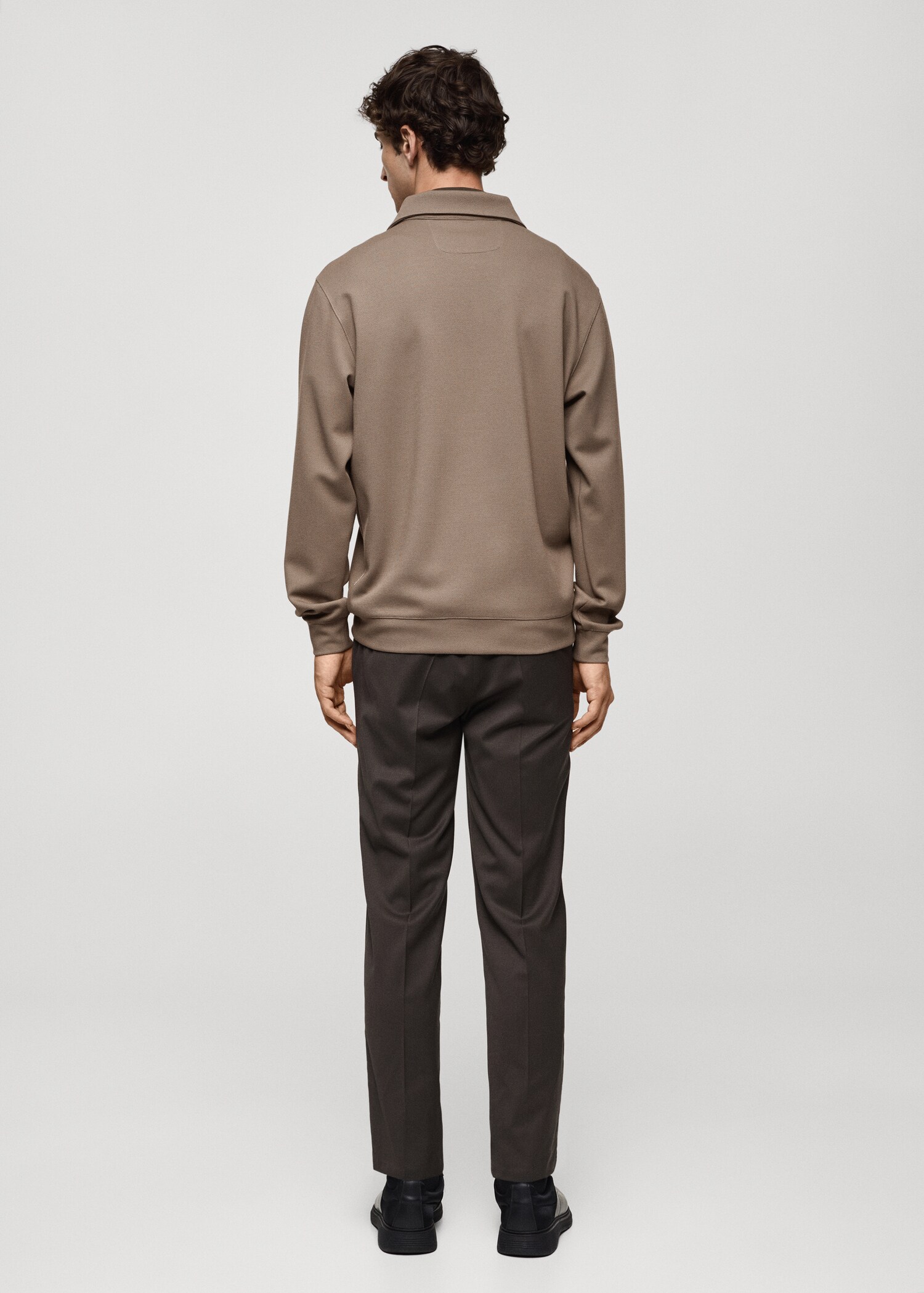 Sudadera cremallera tecnología antiolor - Reverso del artículo