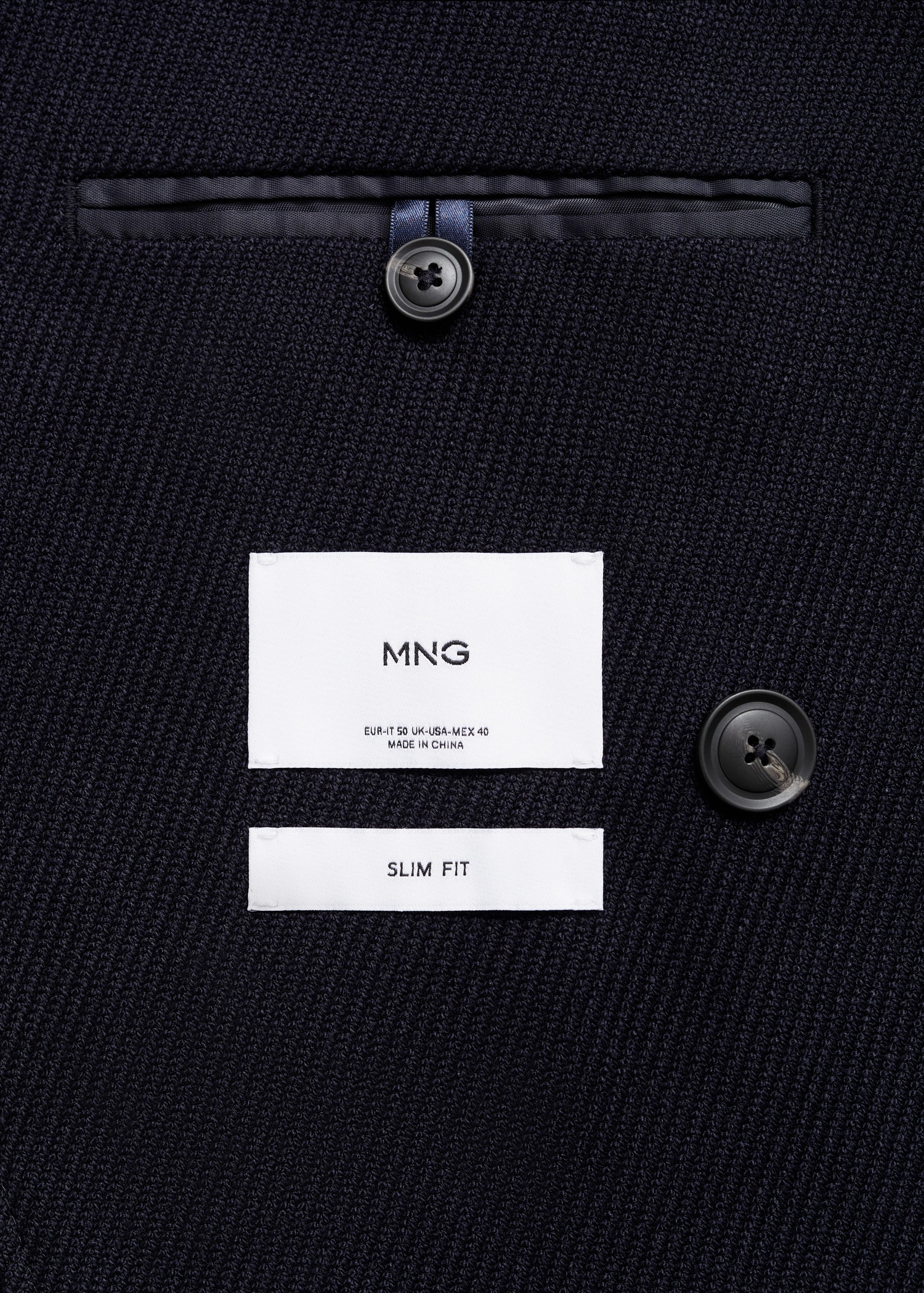 Veste croisée twill slim-fit - Détail de l'article 0
