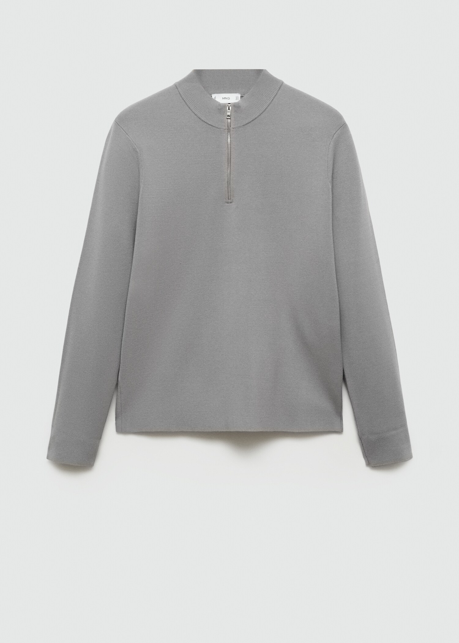 Pull-over maille moyenne col montant zippé - Article sans modèle