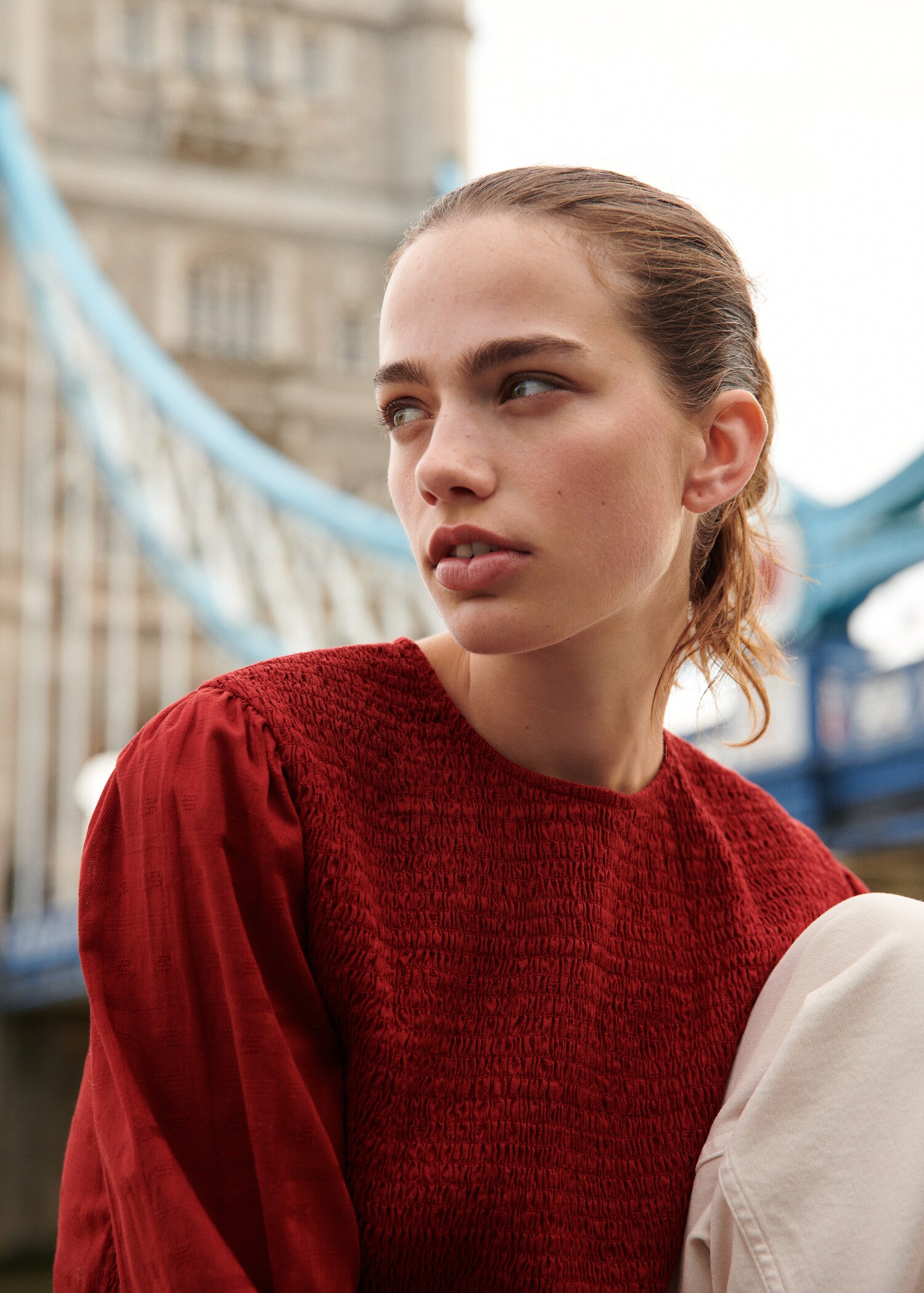 Gathered details cotton blouse - Details of the article 5