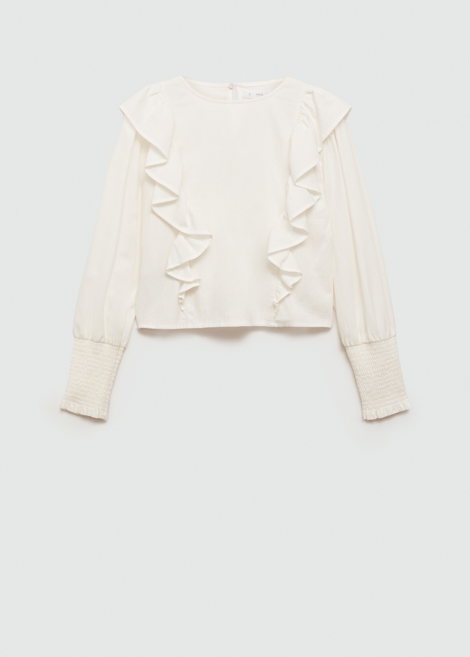 Ruched blouse with ruffles - Article without model