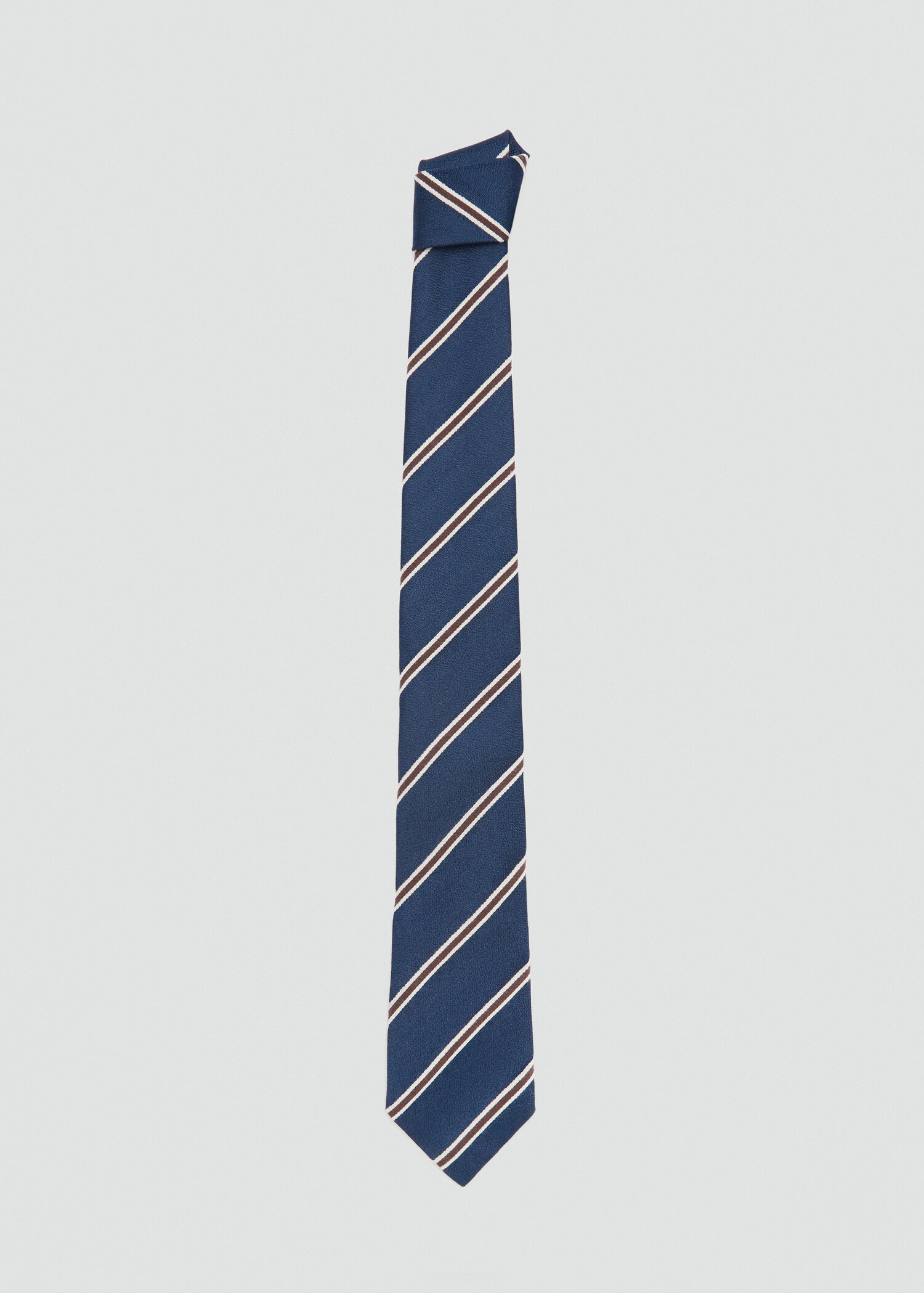 Striped silk cotton tie - Article without model