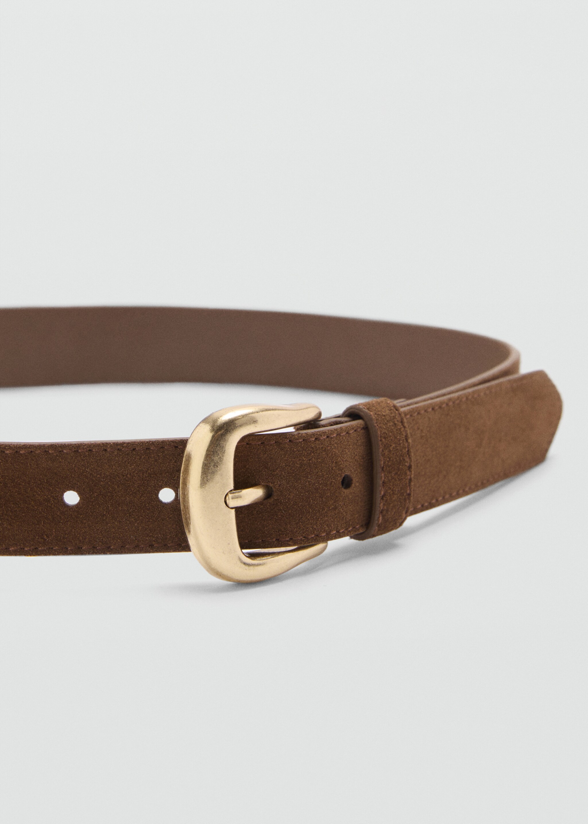 Buckle leather belt - Medium plane