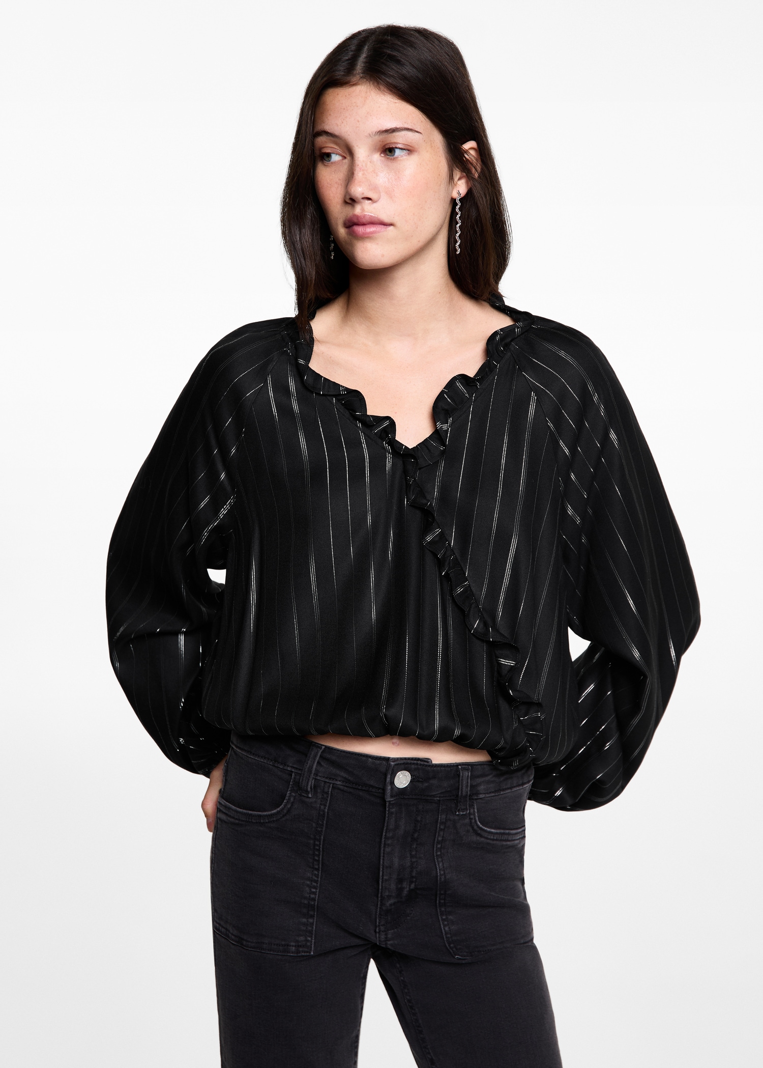 Blusa lúrex rayas - Plano medio