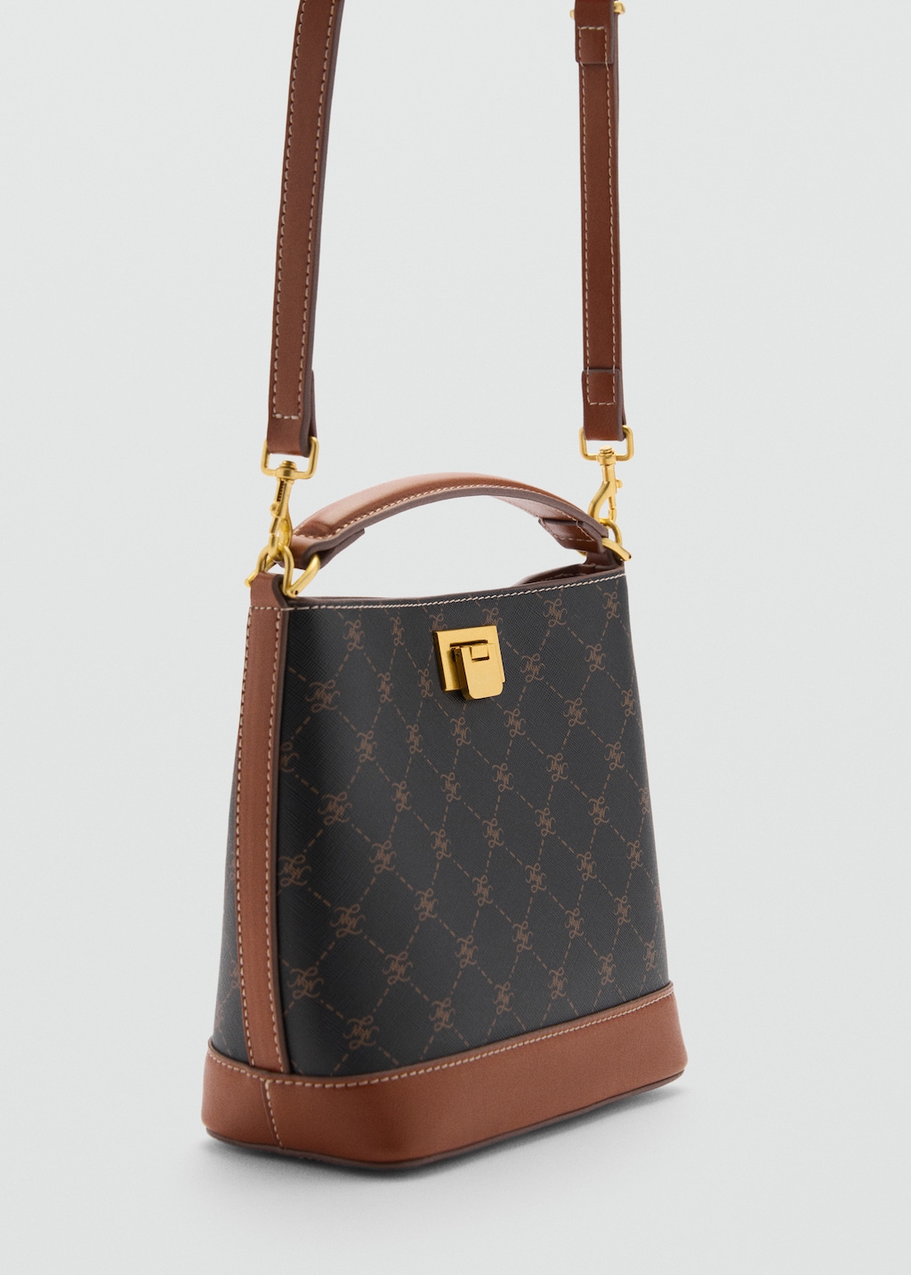 Mini shopper bag with printed logo Women MANGO USA