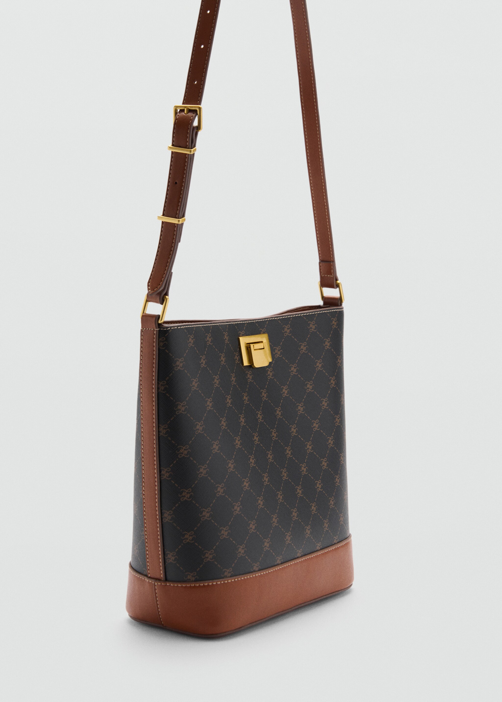 Shopper bag with metallic detail - Medium plane