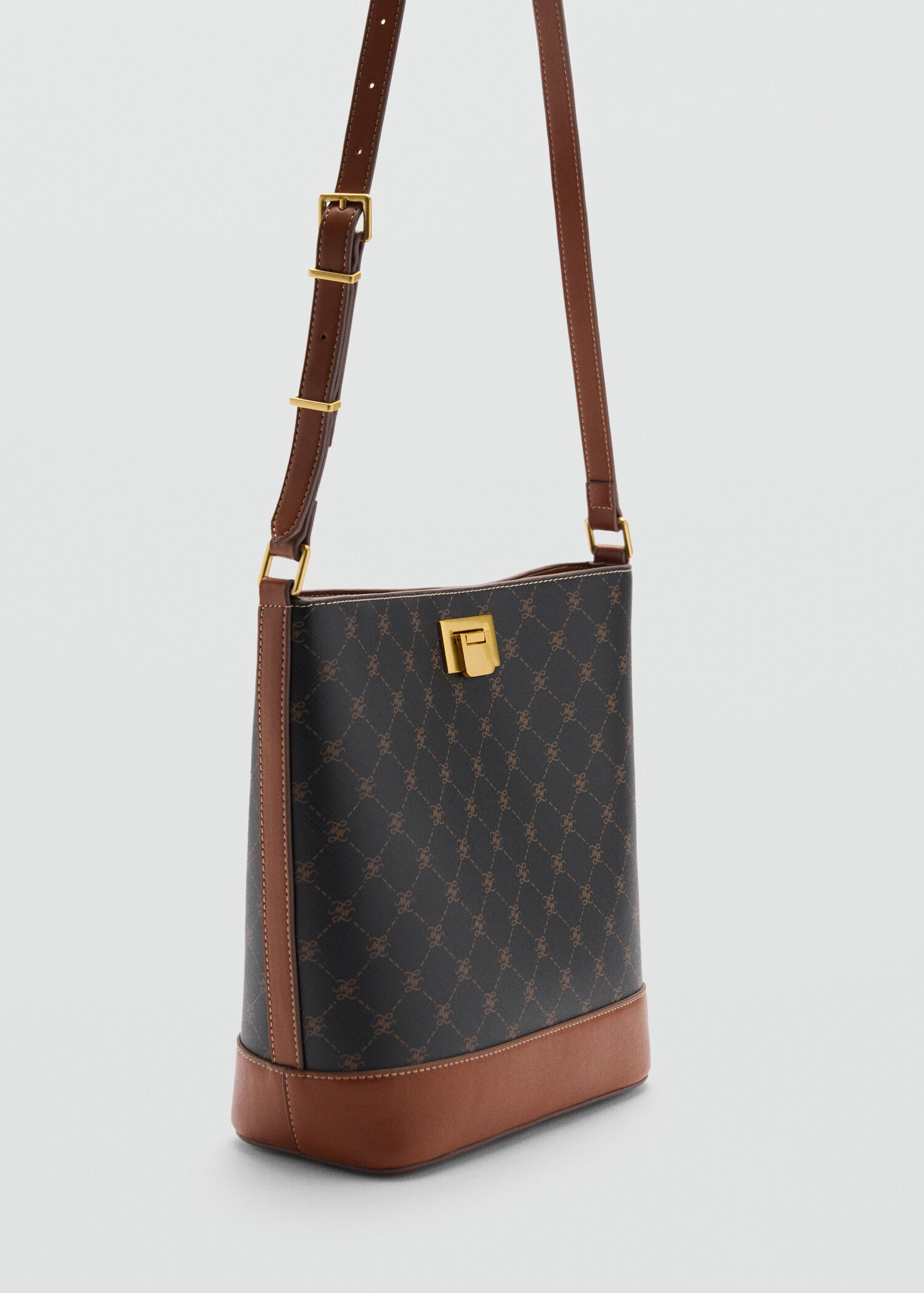Shopper bag with metallic detail - Medium plane