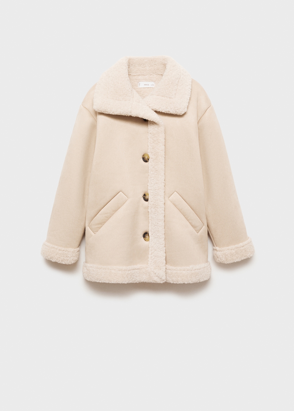 Coat with sheepskin lining discount