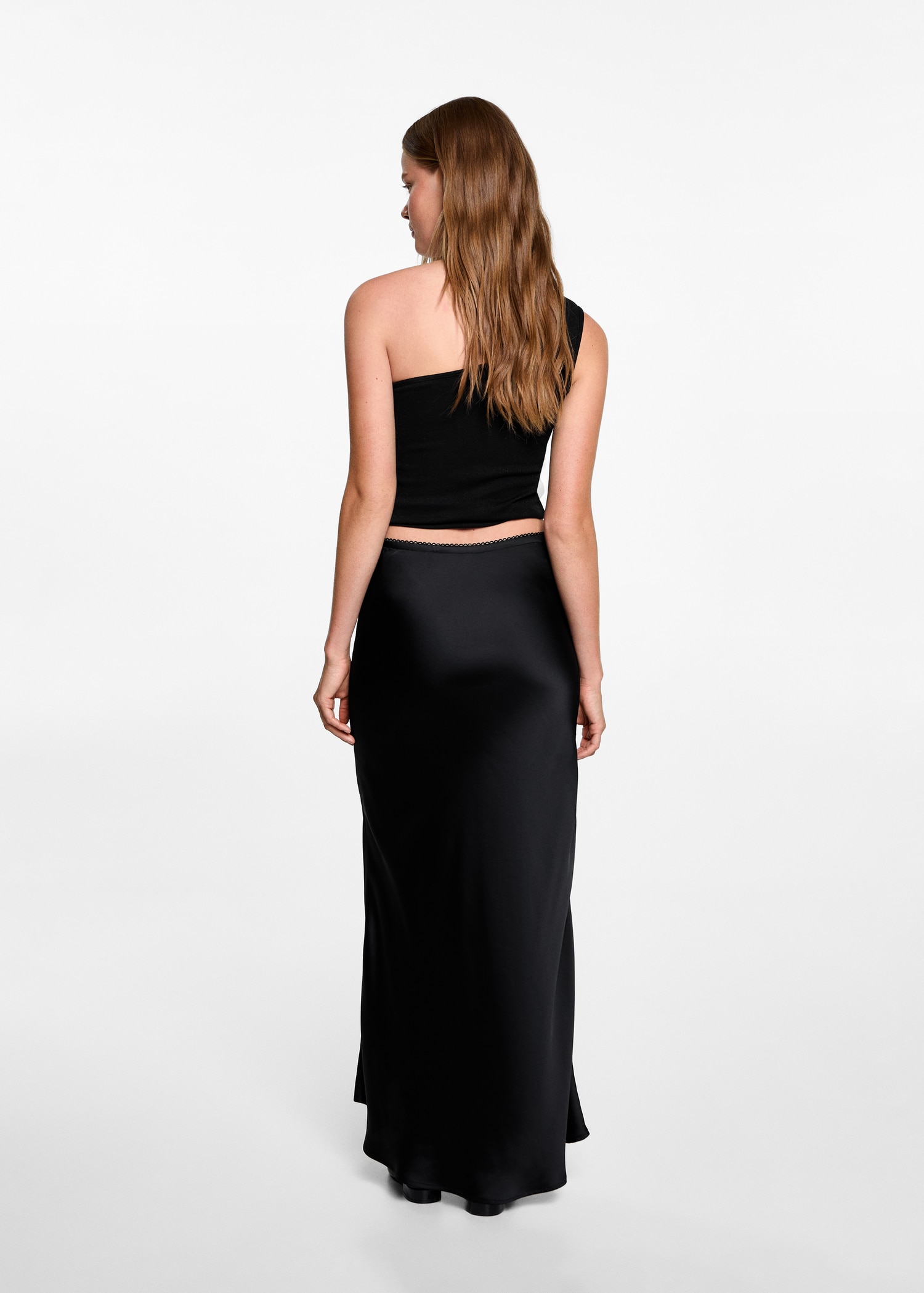 Satin long skirt - Reverse of the article