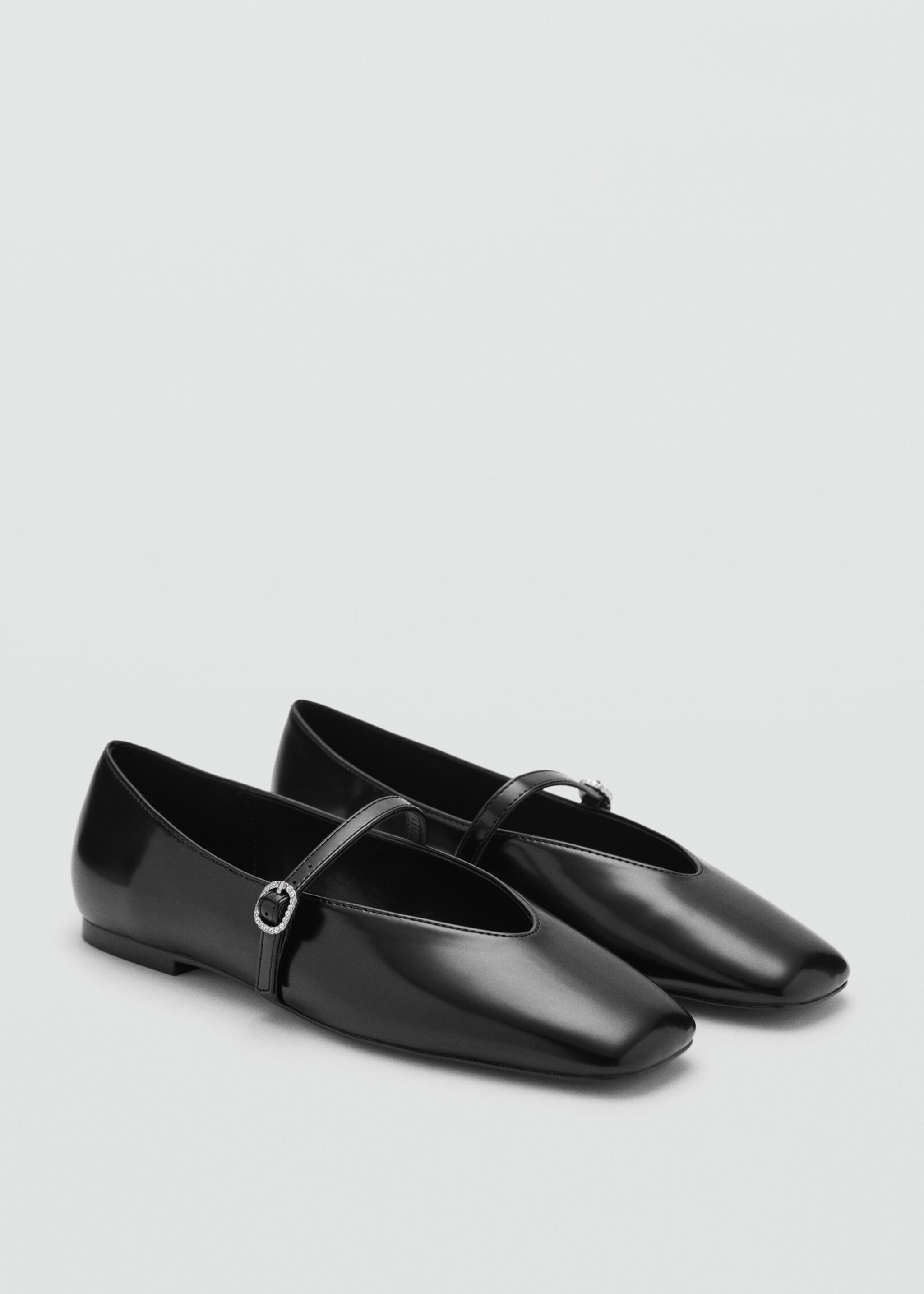Sepatu flat ballerina dengan detail hiasan - Tampilan Sedang