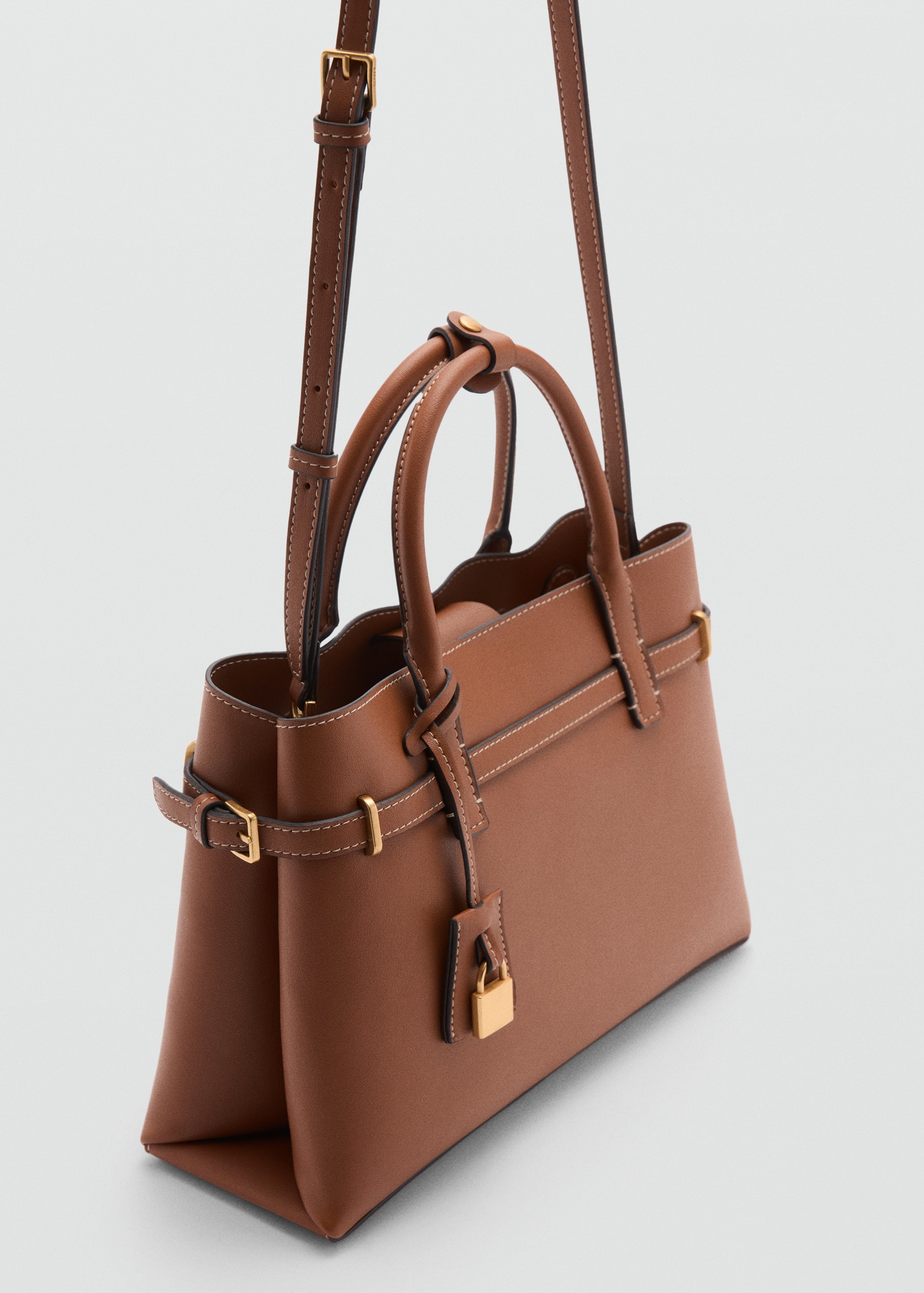 Shopper bag with padlock - Medium plane