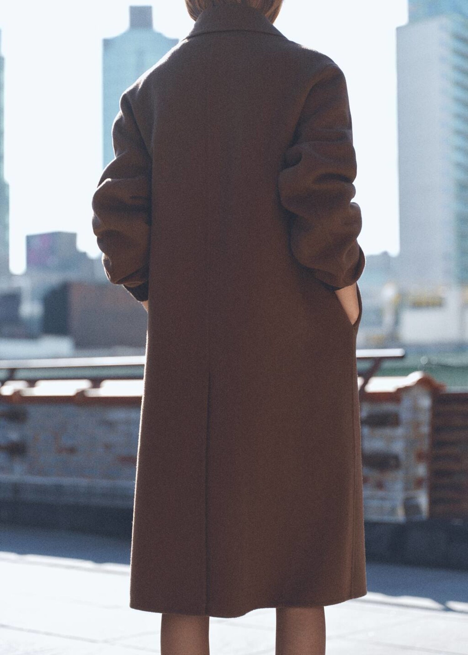 Manteau laine fait main oversize - Verso de l’article