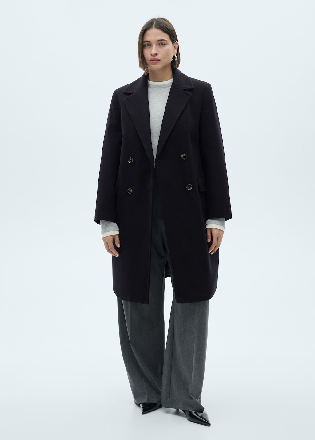 Manteau en laine à double boutonnage mango hotsell
