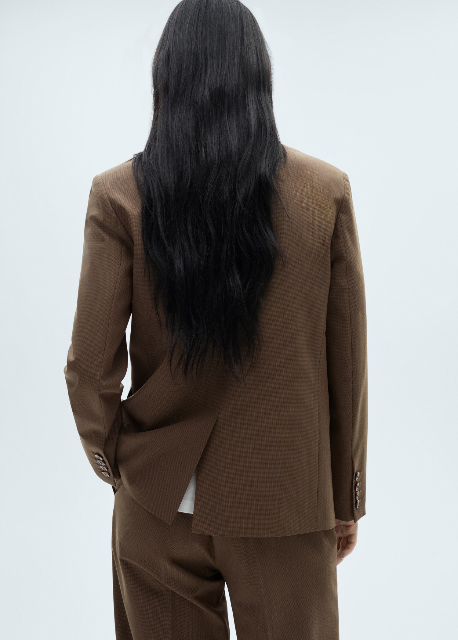 Blazer costume micro pied-de-poule - Verso de l’article