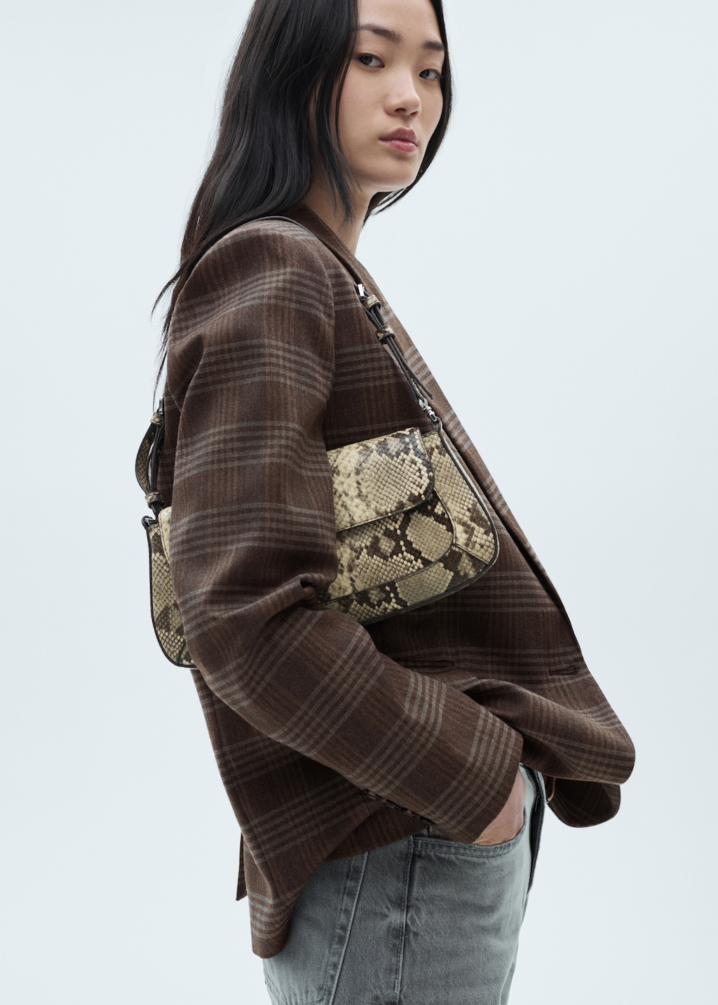 Mango check jacket deals