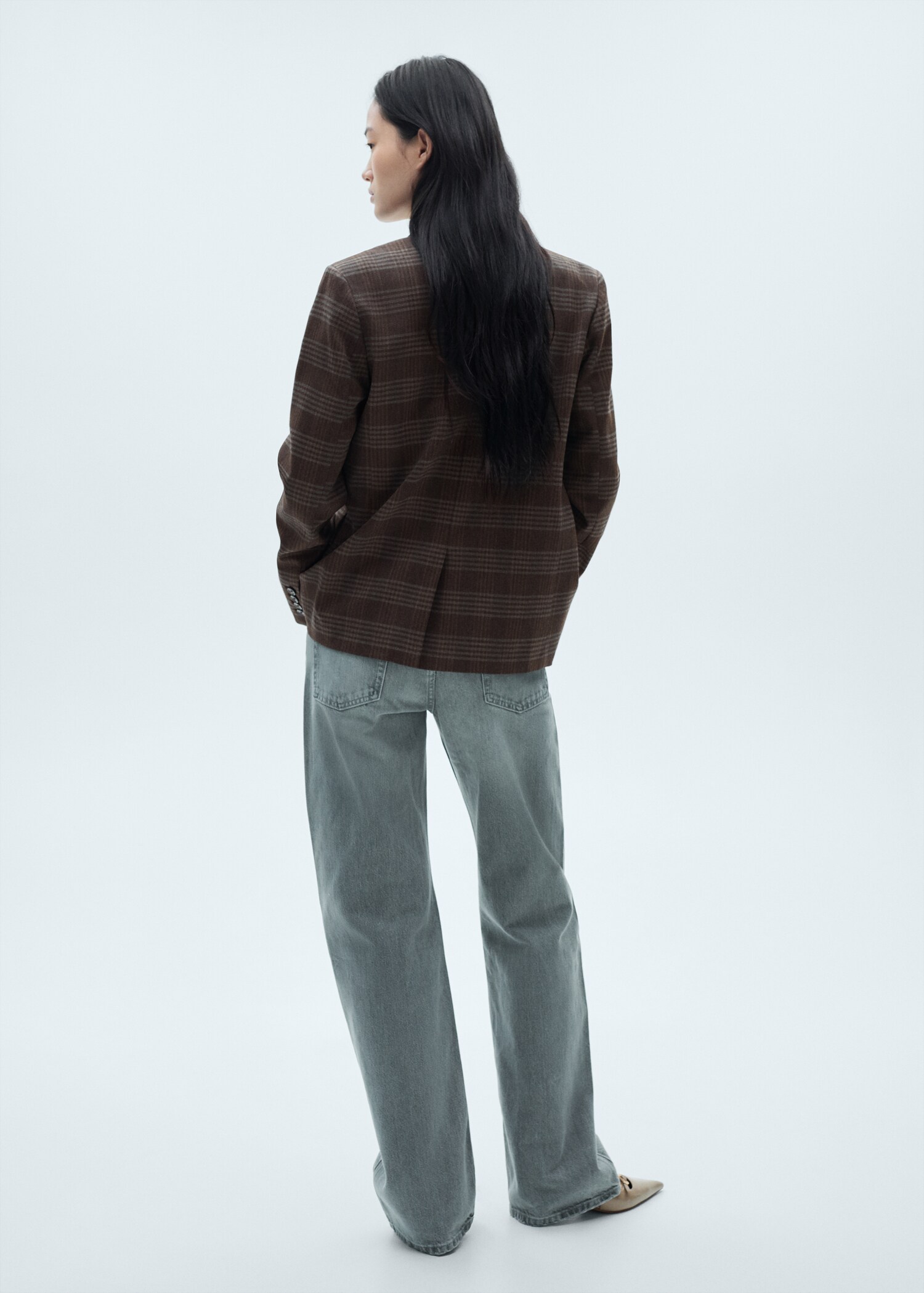 Blazer droit carreaux - Verso de l’article