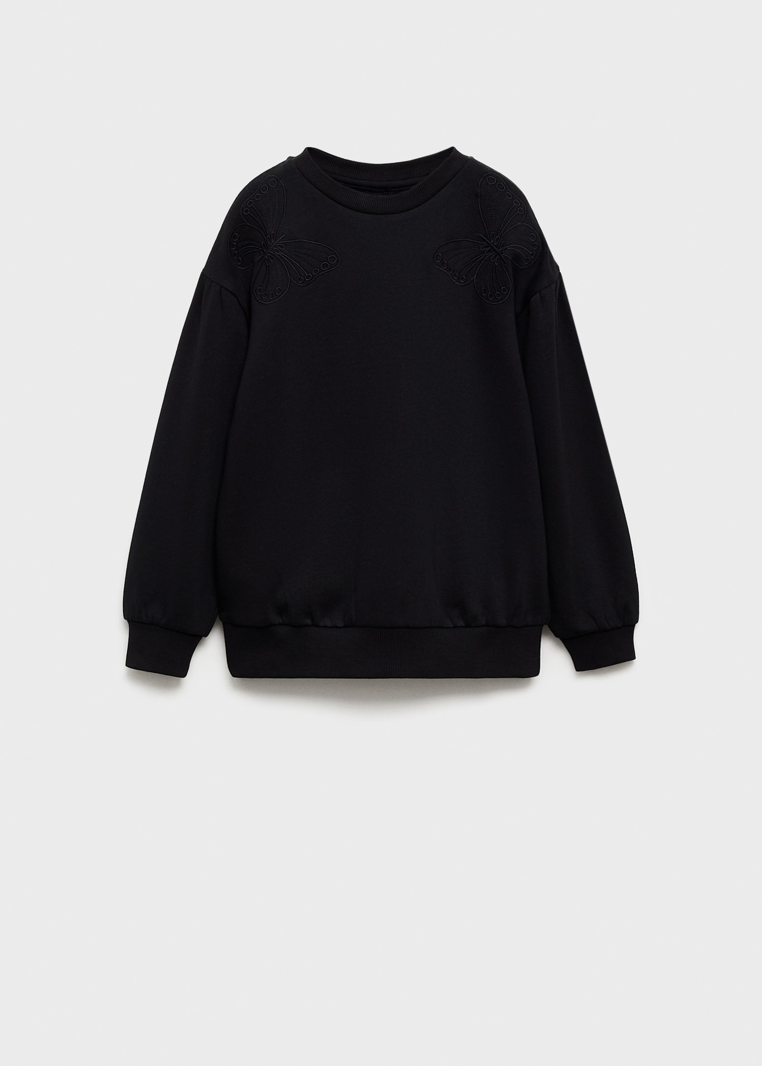 Embroidered detail cotton sweatshirt - Article without model