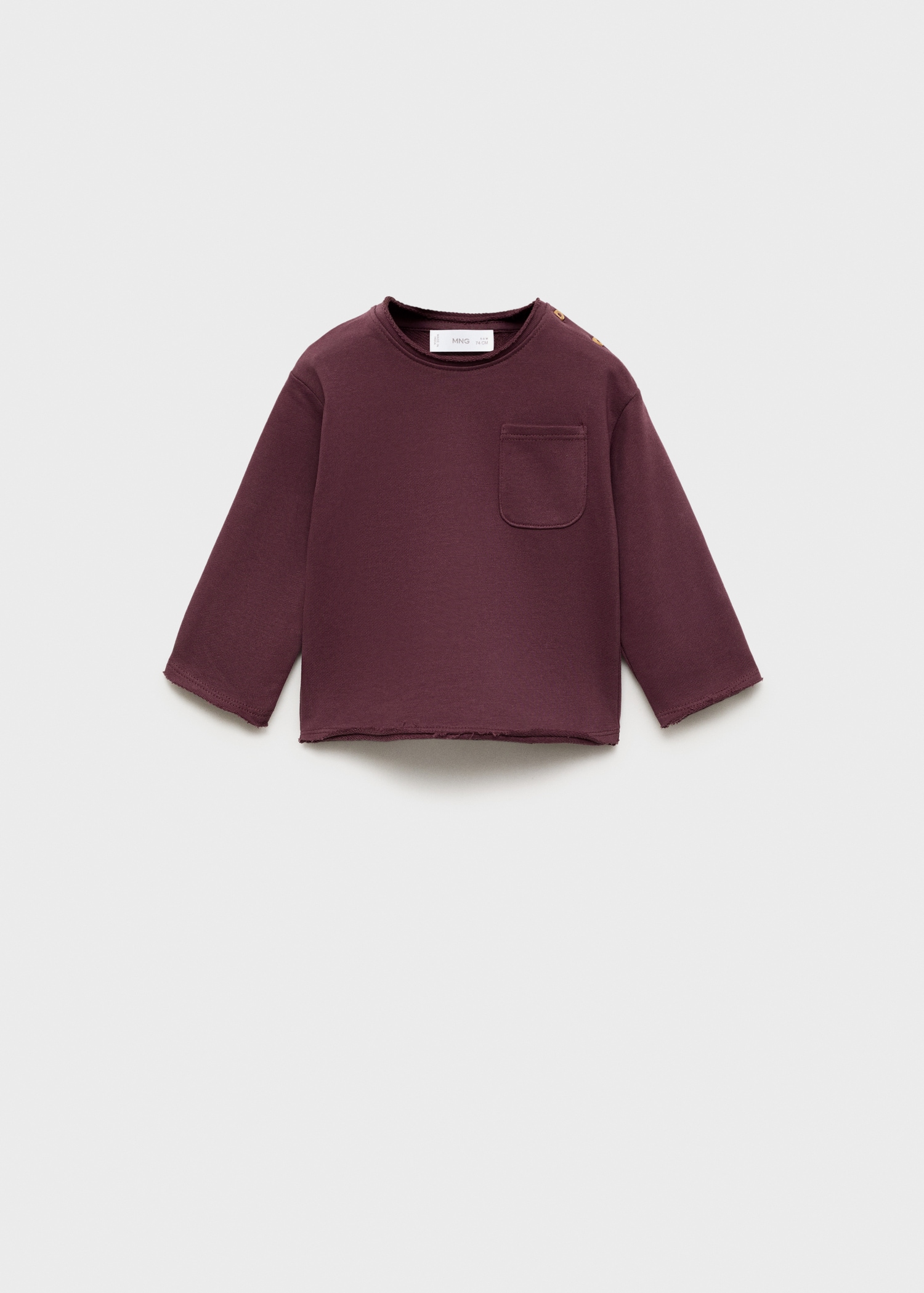 Pocket cotton sweatshirt - Article without model