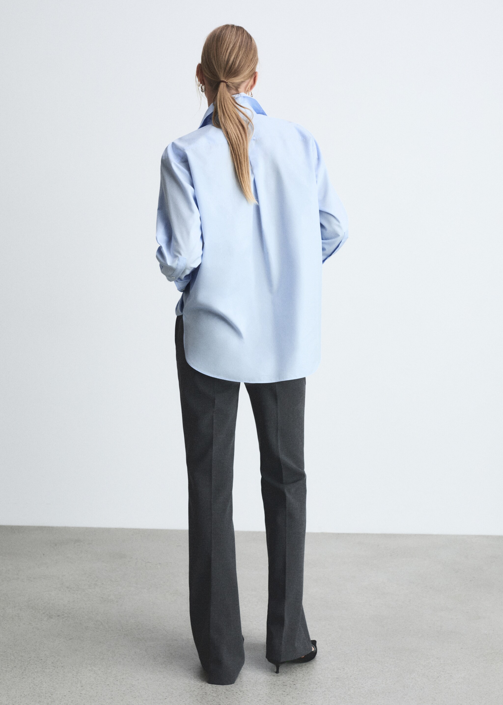 Oversize poplin shirt - Reverse of the article