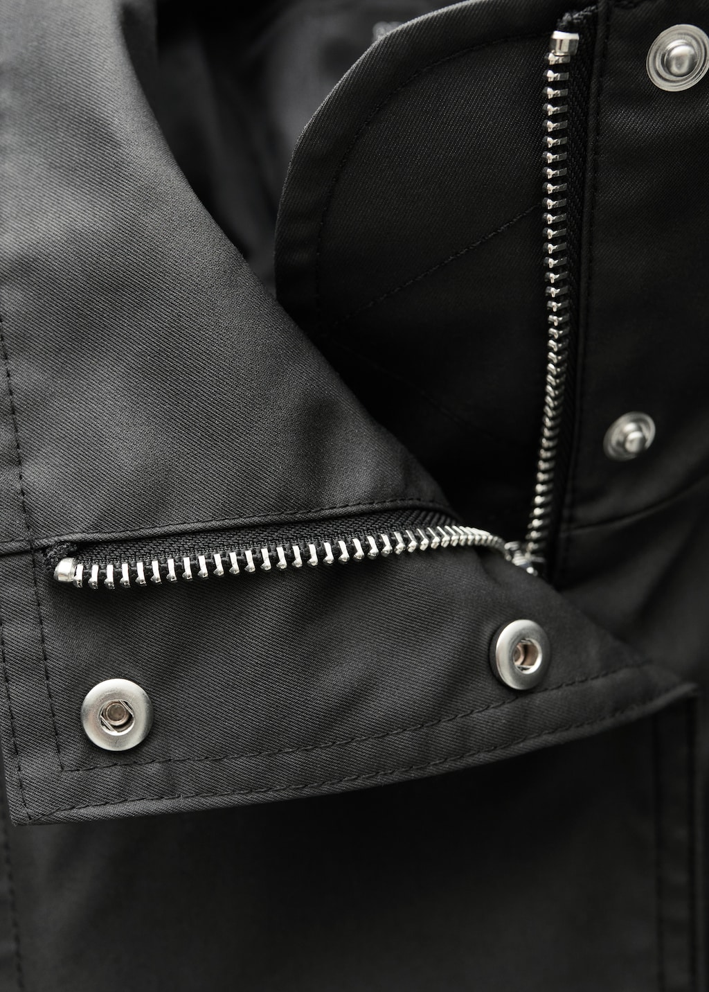 ジャケット・アウター ARGUE NYLON OVER BUTTON DOWN BLOUSON Men's Hooded down jacket in patchy nylon | Black | Diesel