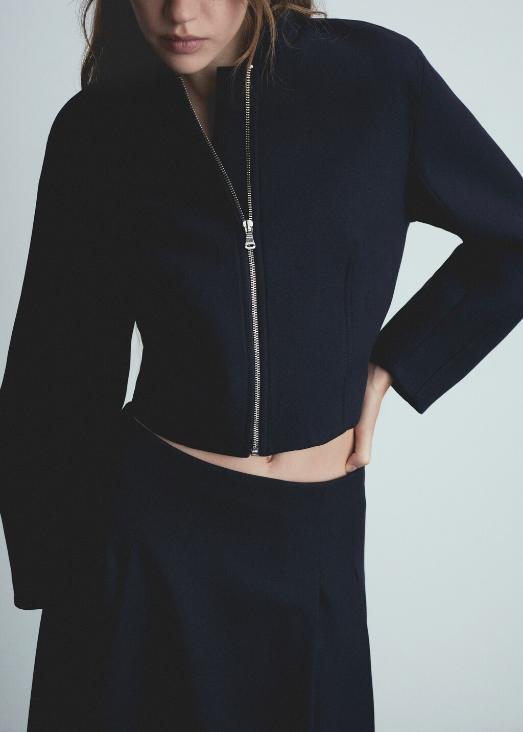 Bomber jacket with zip - Women | MANGO Japan Bomber jacket with zip - Women | MANGO Japan