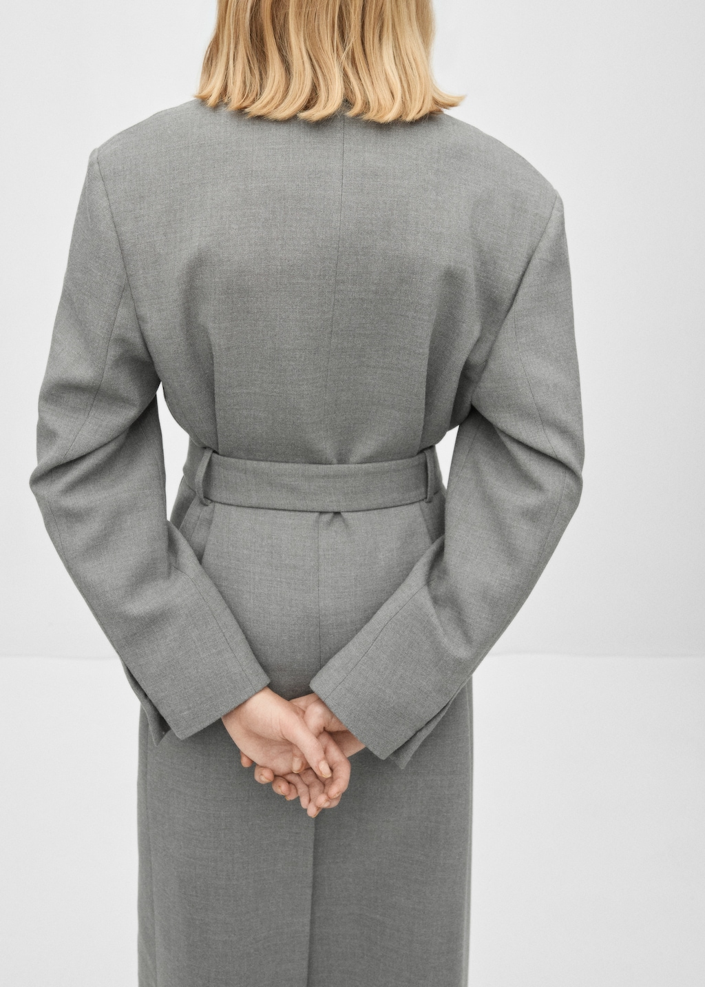 Mango manteau gris femme hotsell
