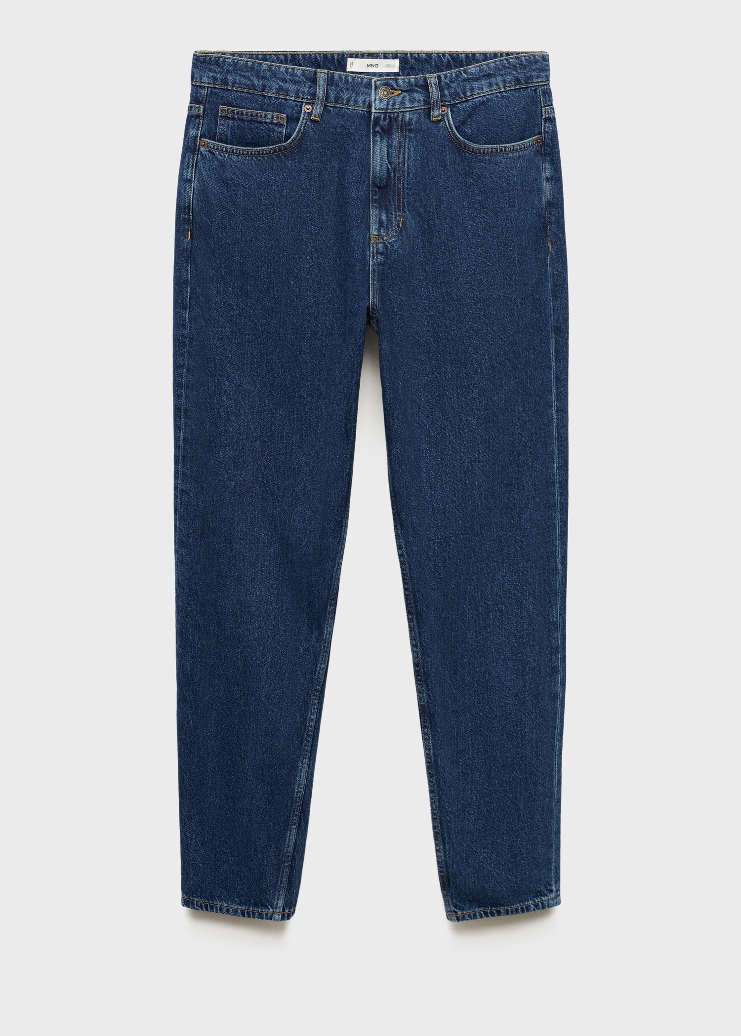 Jean tapered-fit délavé foncé Homme MANGO Maroc - Main Image